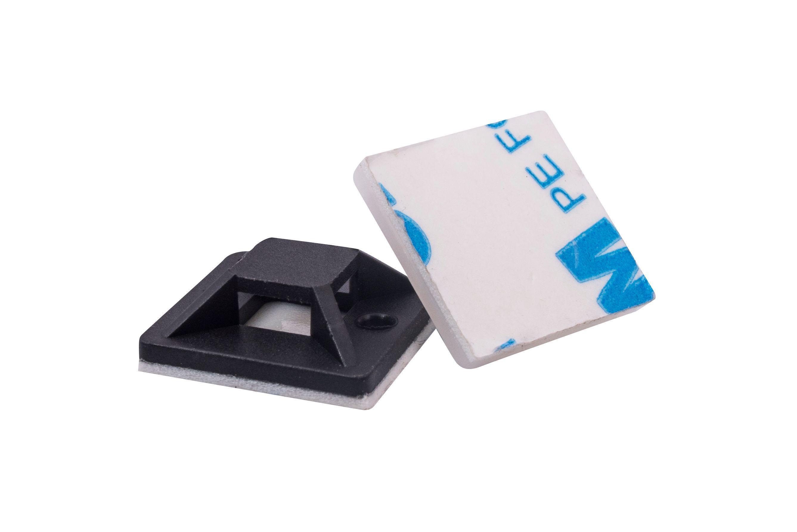 Base Para Amarra Plastica 20x20Cm Negro 50 Unds-0