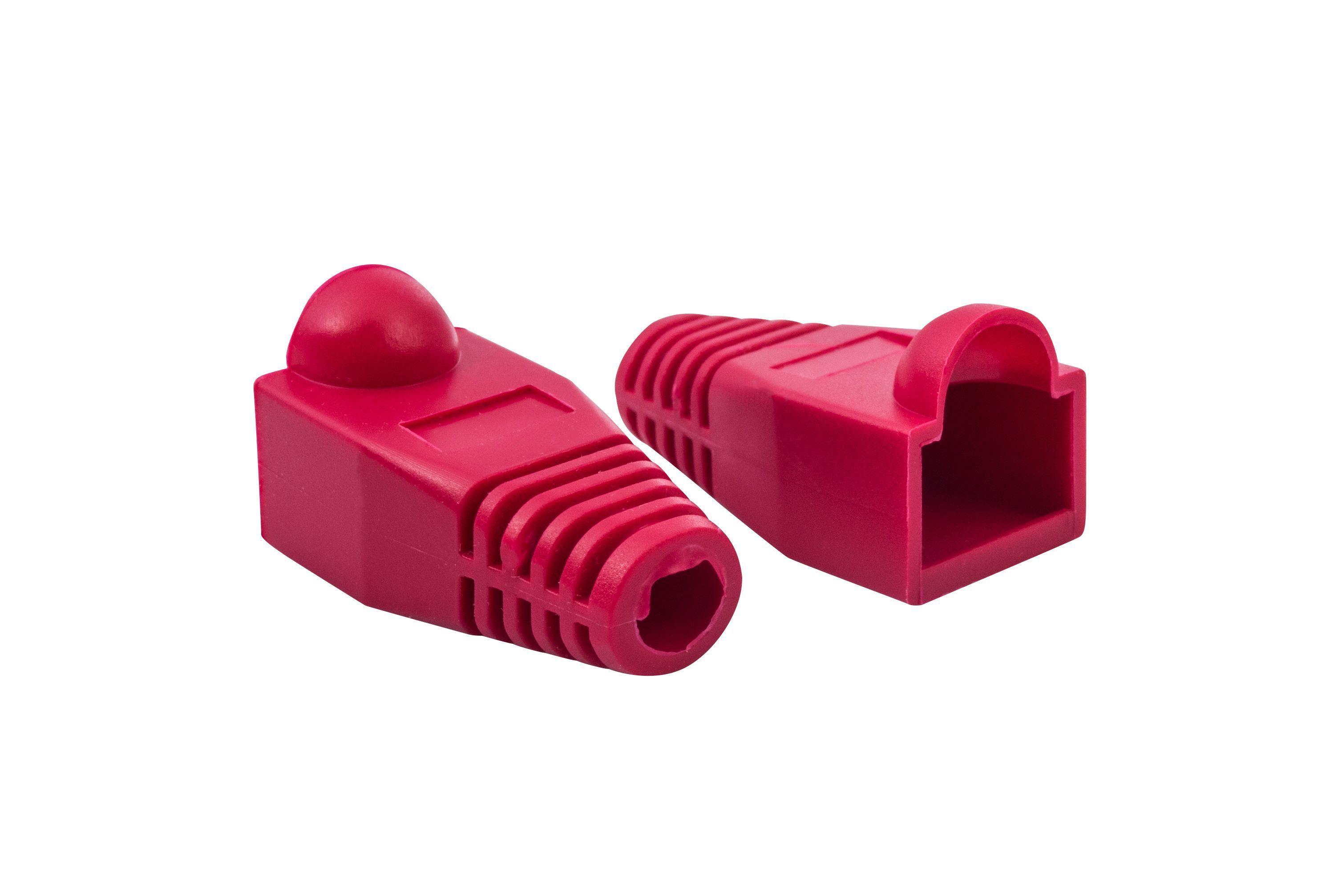 Capuchon RJ45 Rojo 100 Unidades-0