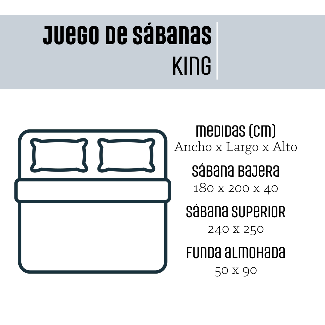 Juego de Sábanas Algodón 300 Hilos King-3