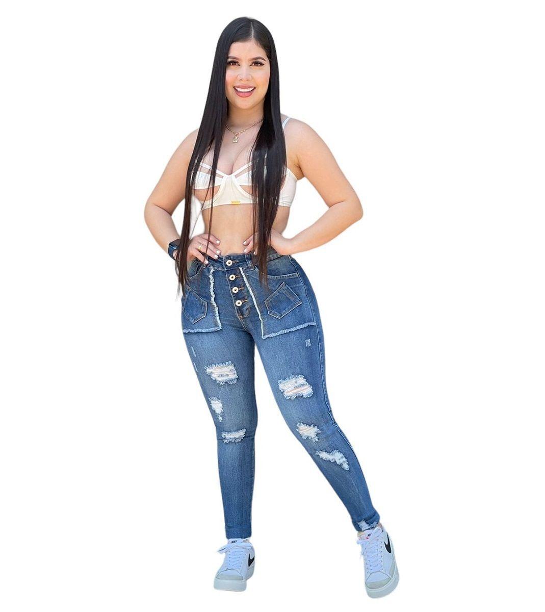 Jeans Skinny Destroyed Mujer Push Up-2