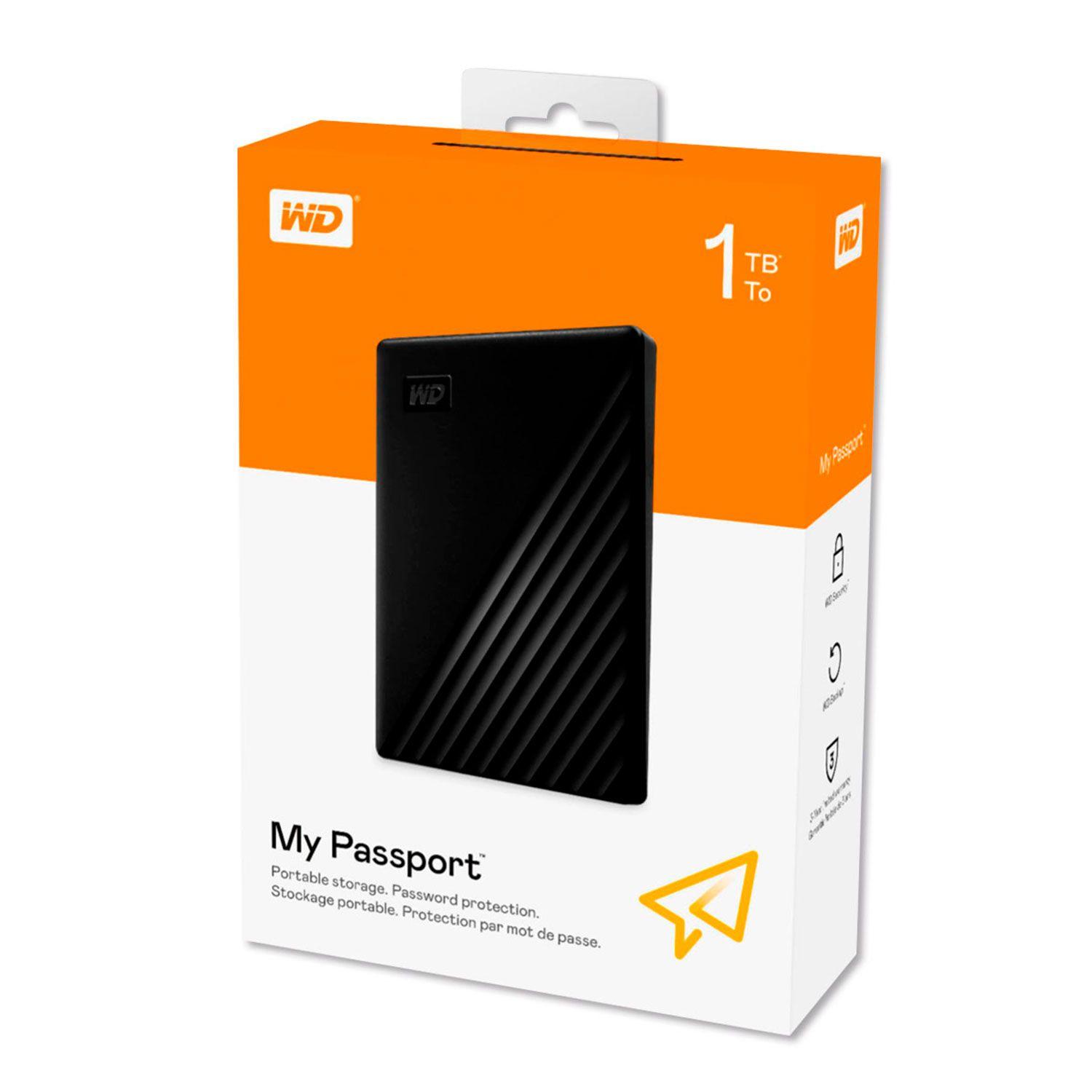 Disco Duro Externo WD 1TB My Passport WDBYVG0010BBK-WESN-4