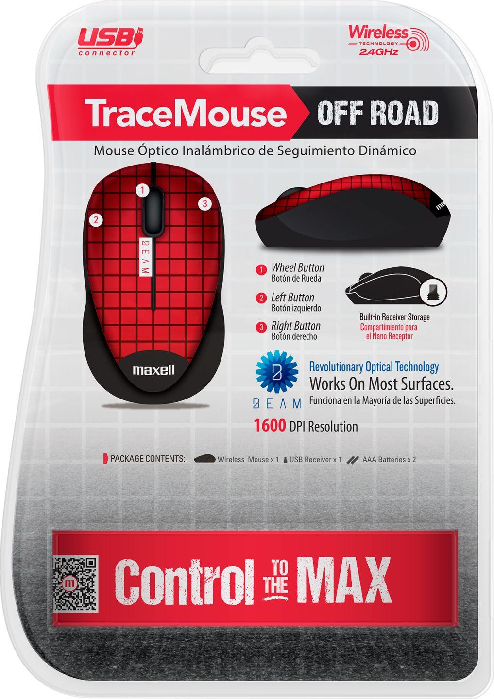 Mouse Inalambrico Maxell MOWL-250 Sensor 1600dpi Banda 24GHz-3