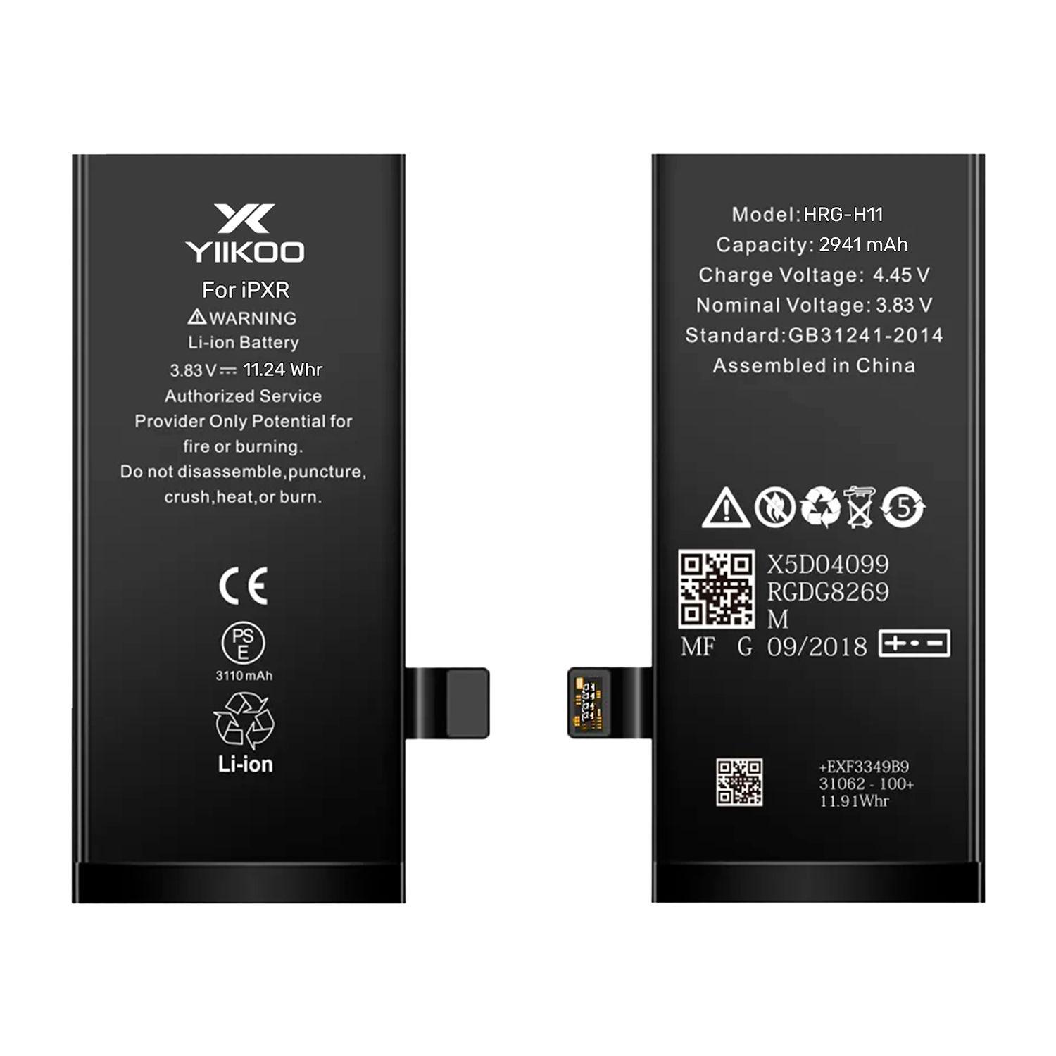 Bateria para iPhone XR YIIKOO Proteccion sobrecarga 2942 mAh-3