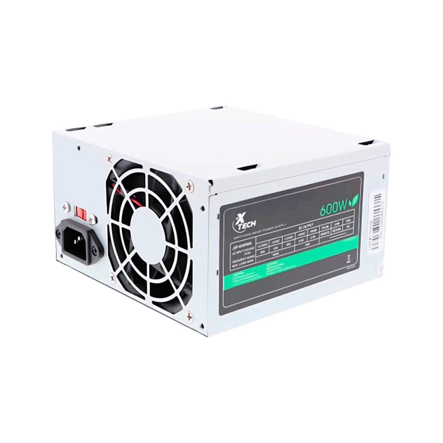 Fuente de poder XTECH 600W ATX 8cm 2pcs 5pin Conectores SATA-0