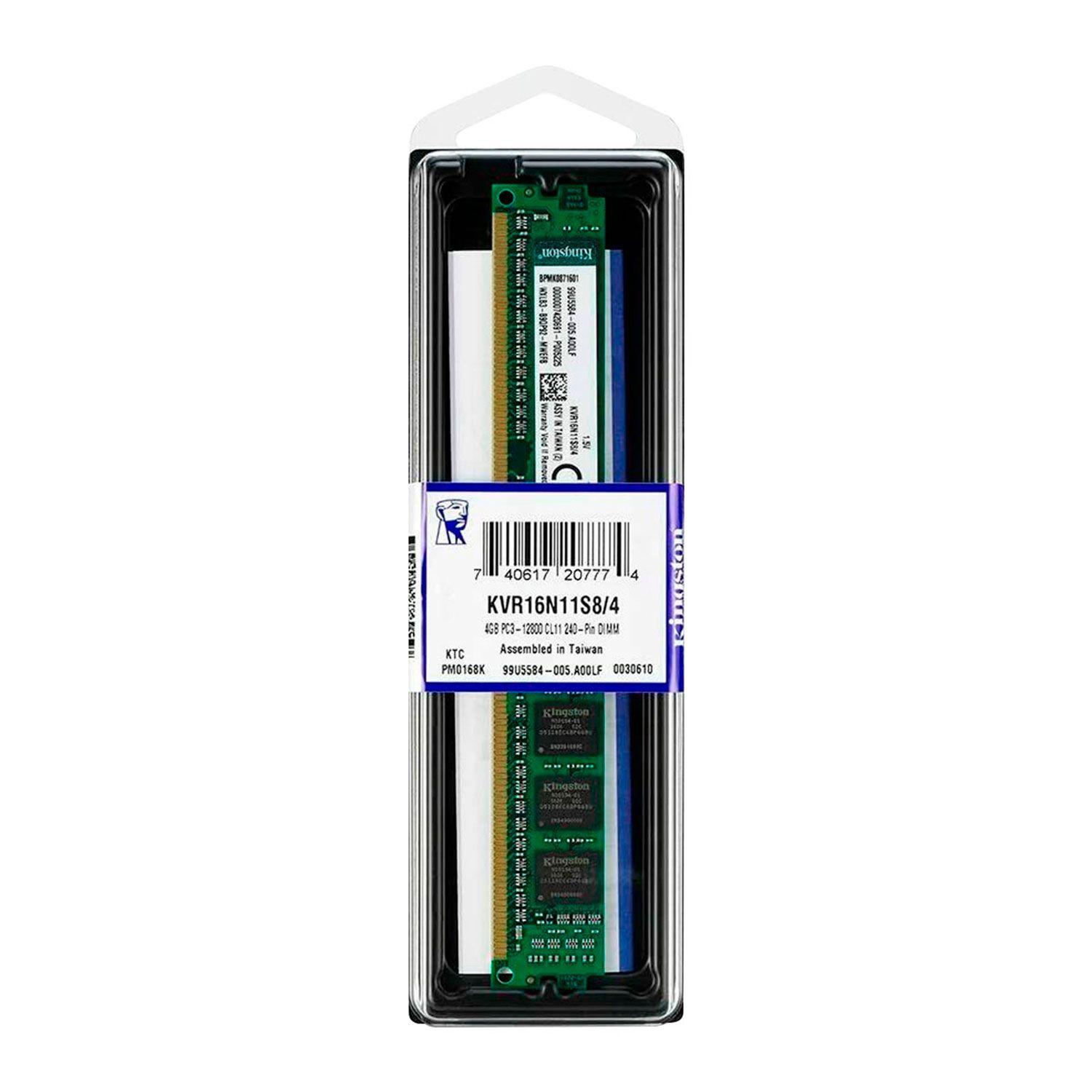 Memoria Ram Pc Kingston DDR3 4GB 1600mhz Pc3-12800 DIMM-2