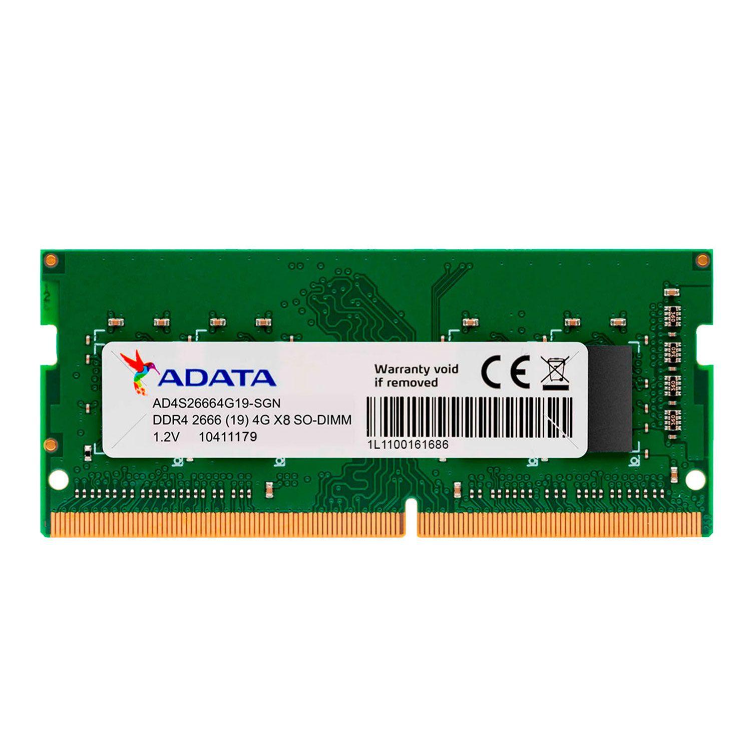 Memoria Ram Notebook DDR4 4GB 2666 Adata [AD4S26664G19-SGN]-0