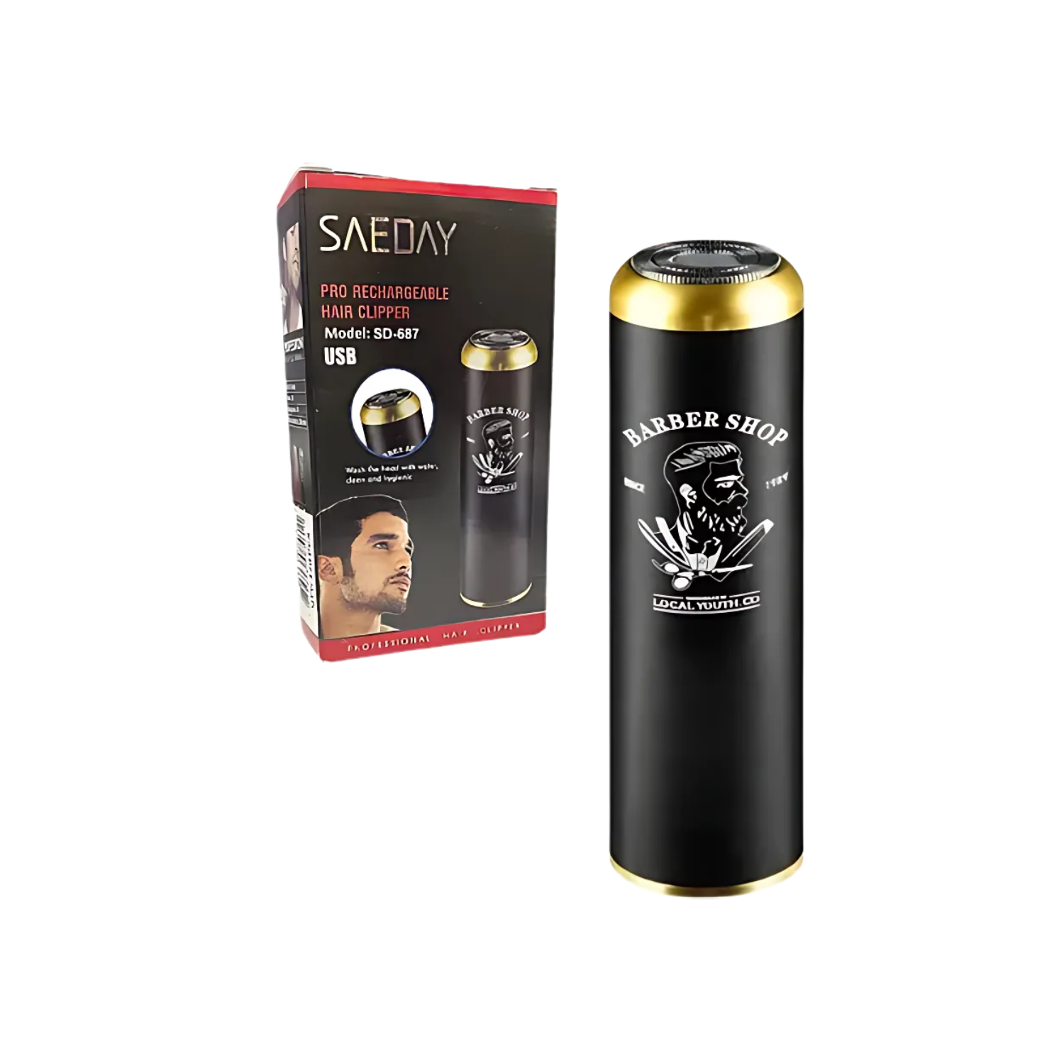 Afeitadora Saeday para Barba Recargable USB Inalámbrica 3W-2