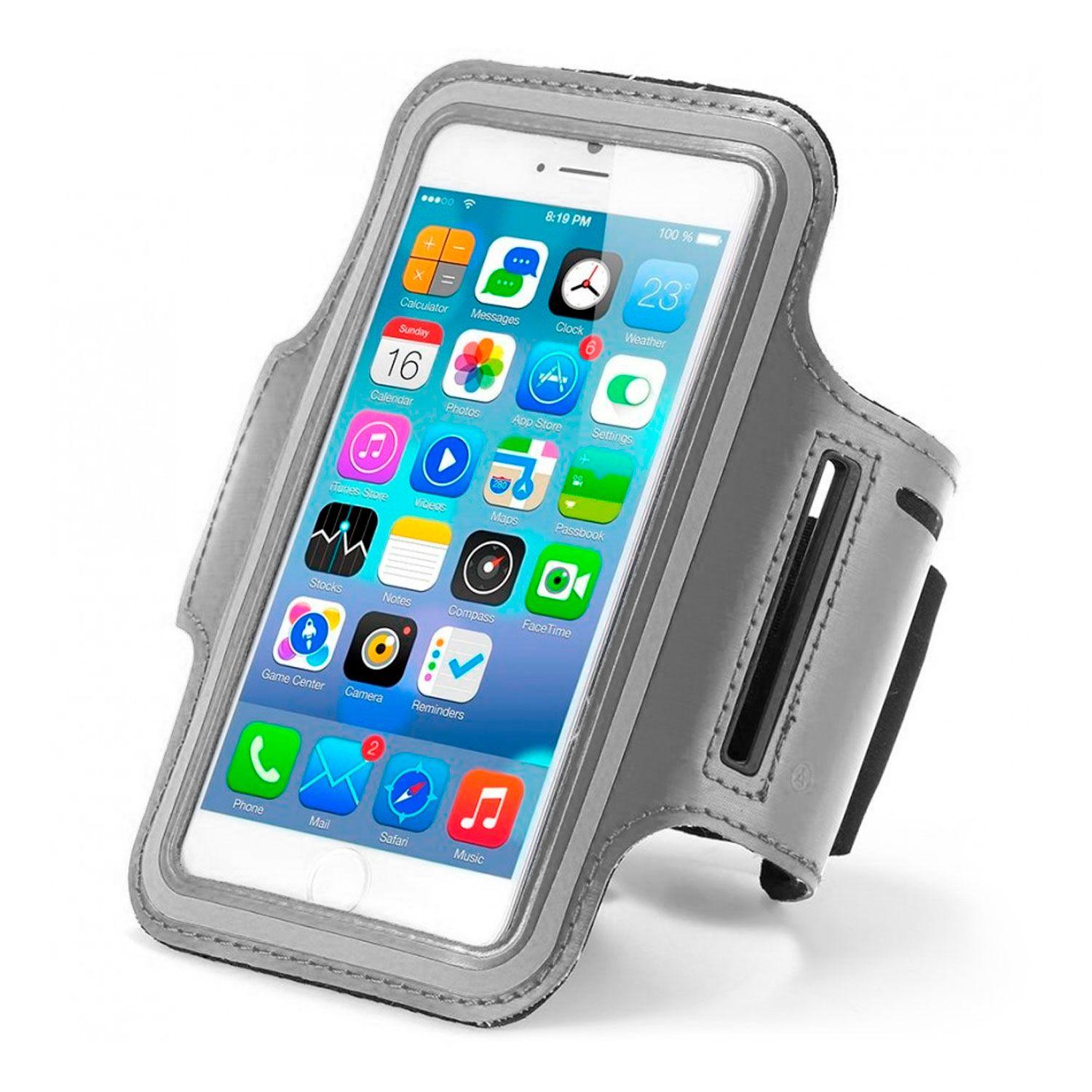 Brazalete Deportivo Impermeable Porta Celular Brazo Gris-0