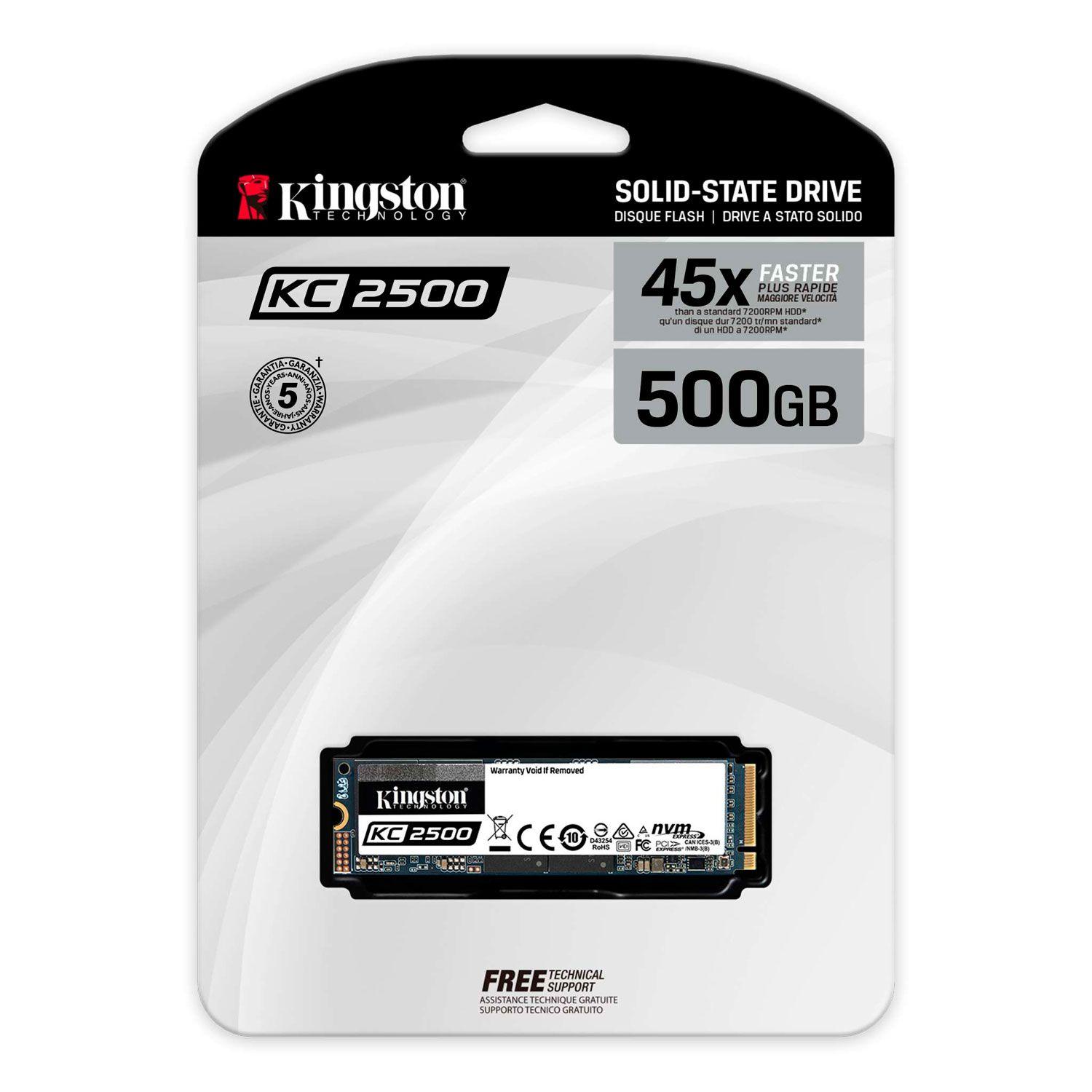 Disco Solido SSD Kingston 500GB KC2500 M.2 SKC2500M8/500G-2