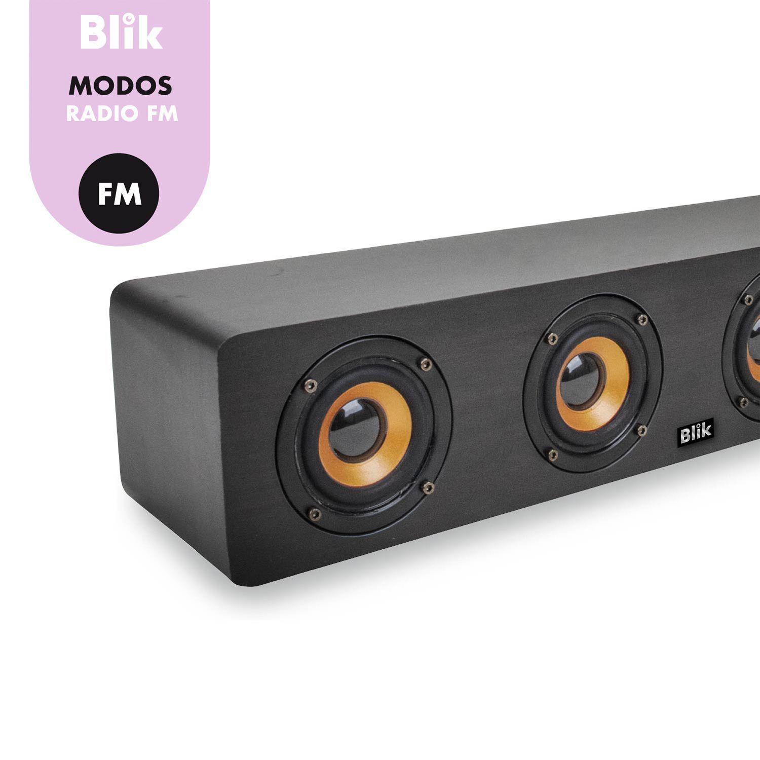 Parlante Portatil Blik Rock Wood Bluetooth 5.3 RMS 20W-3