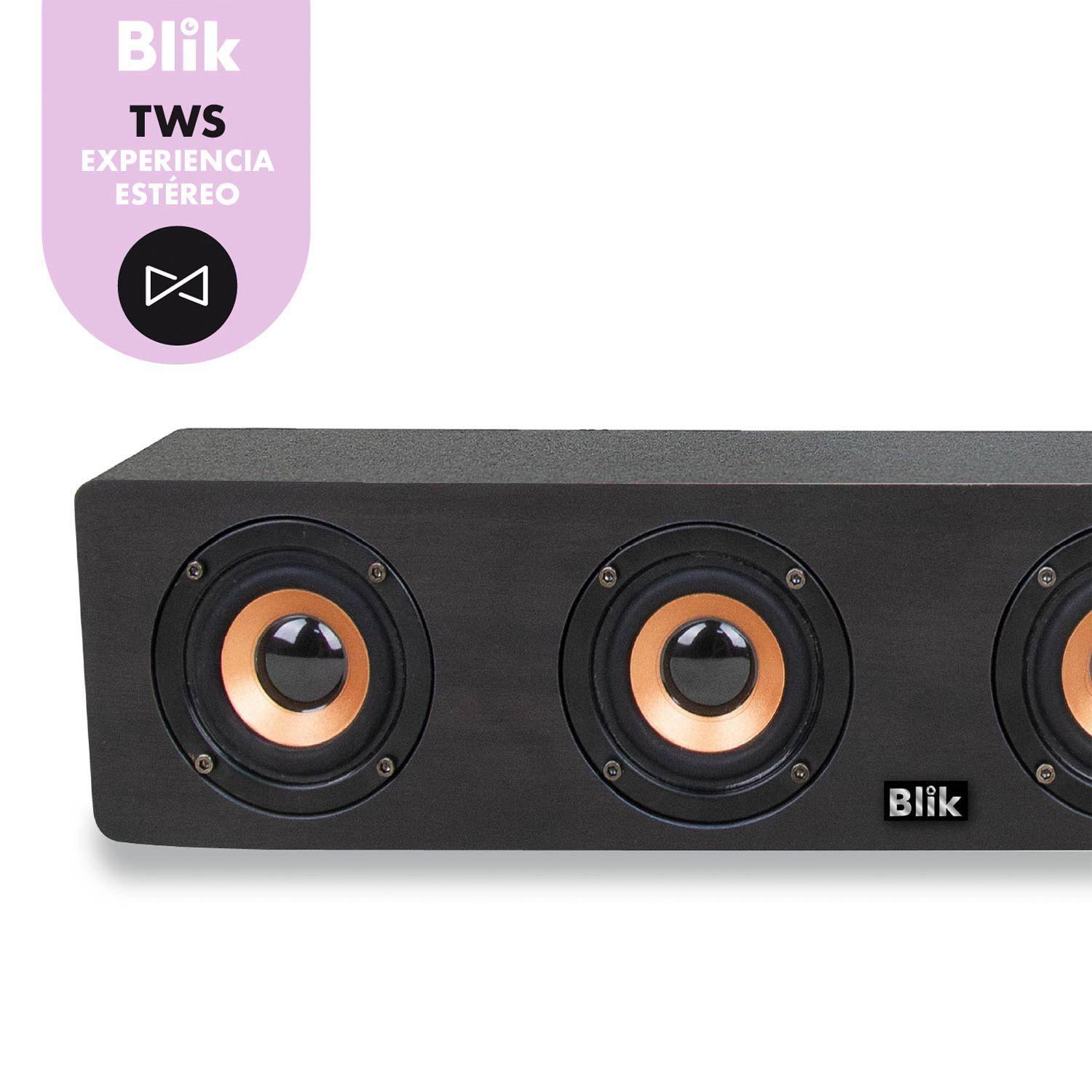 Parlante Portatil Blik Rock Wood Bluetooth 5.3 RMS 20W-4