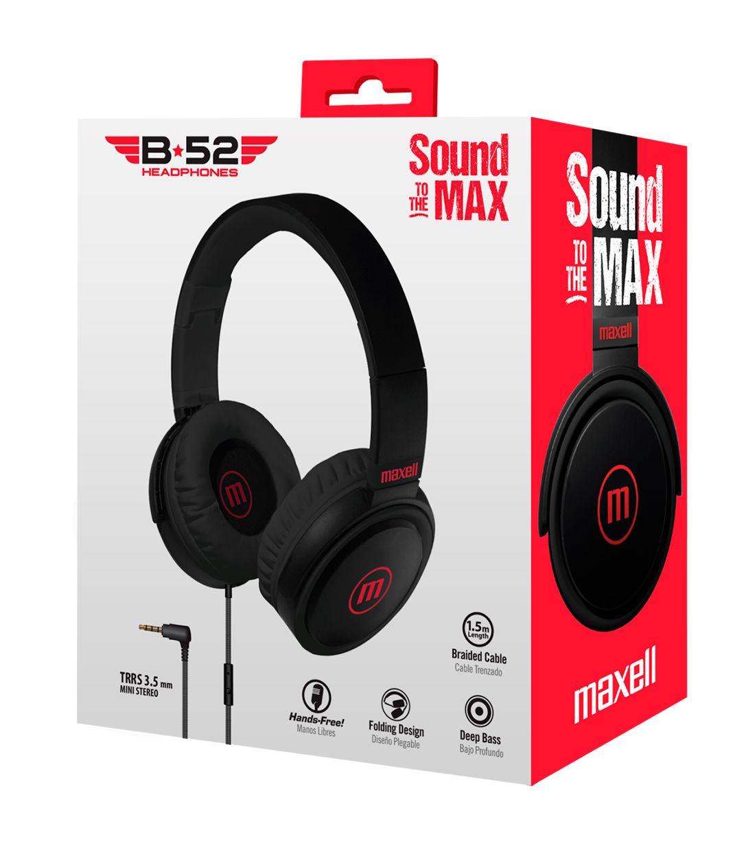 Audifono Plegable HP-B52 Maxell Ajustable TRRS Bajo Profundo-4