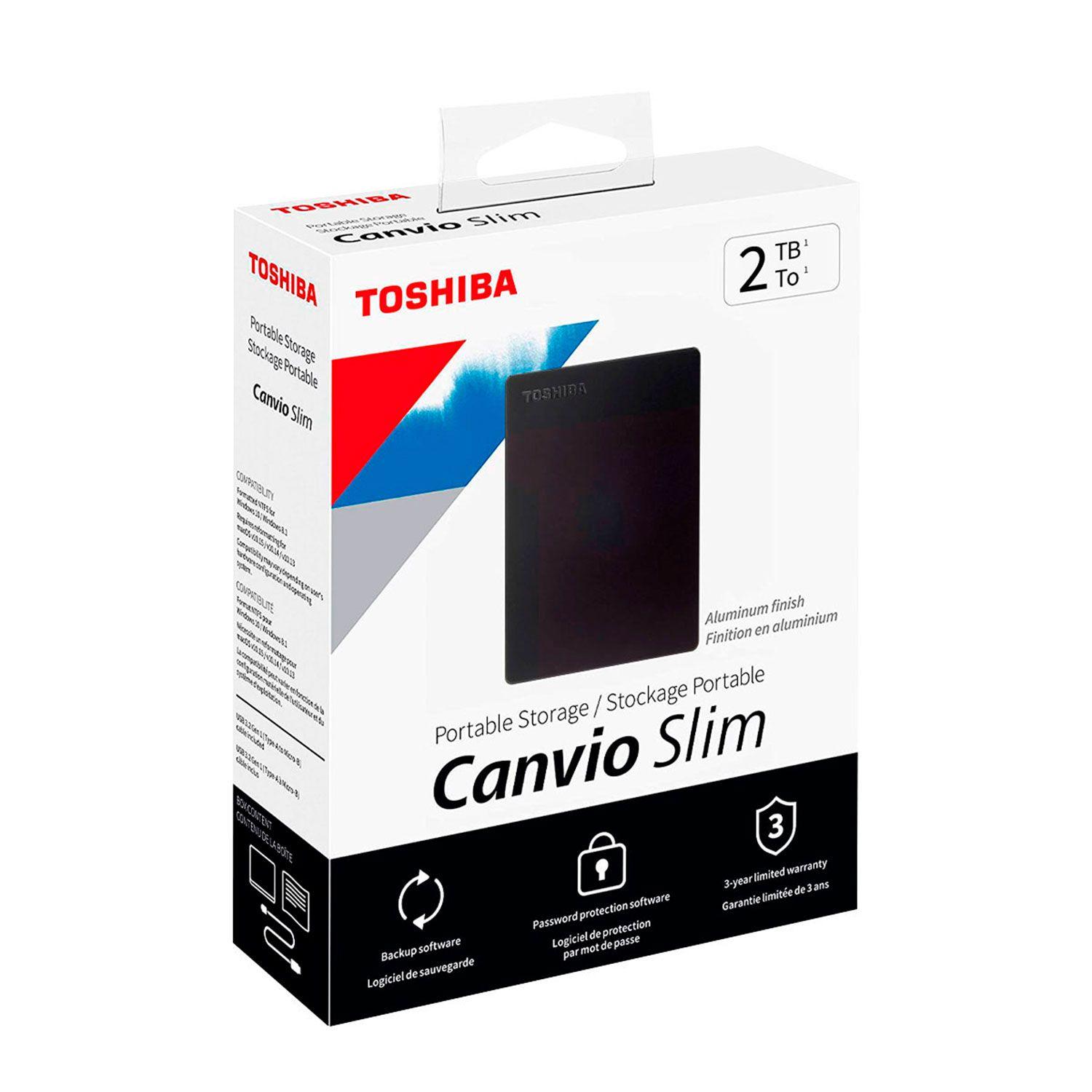 Disco Duro Externo Toshiba 2TB Canvio Slim [ HDTD320XK3EA ]-3