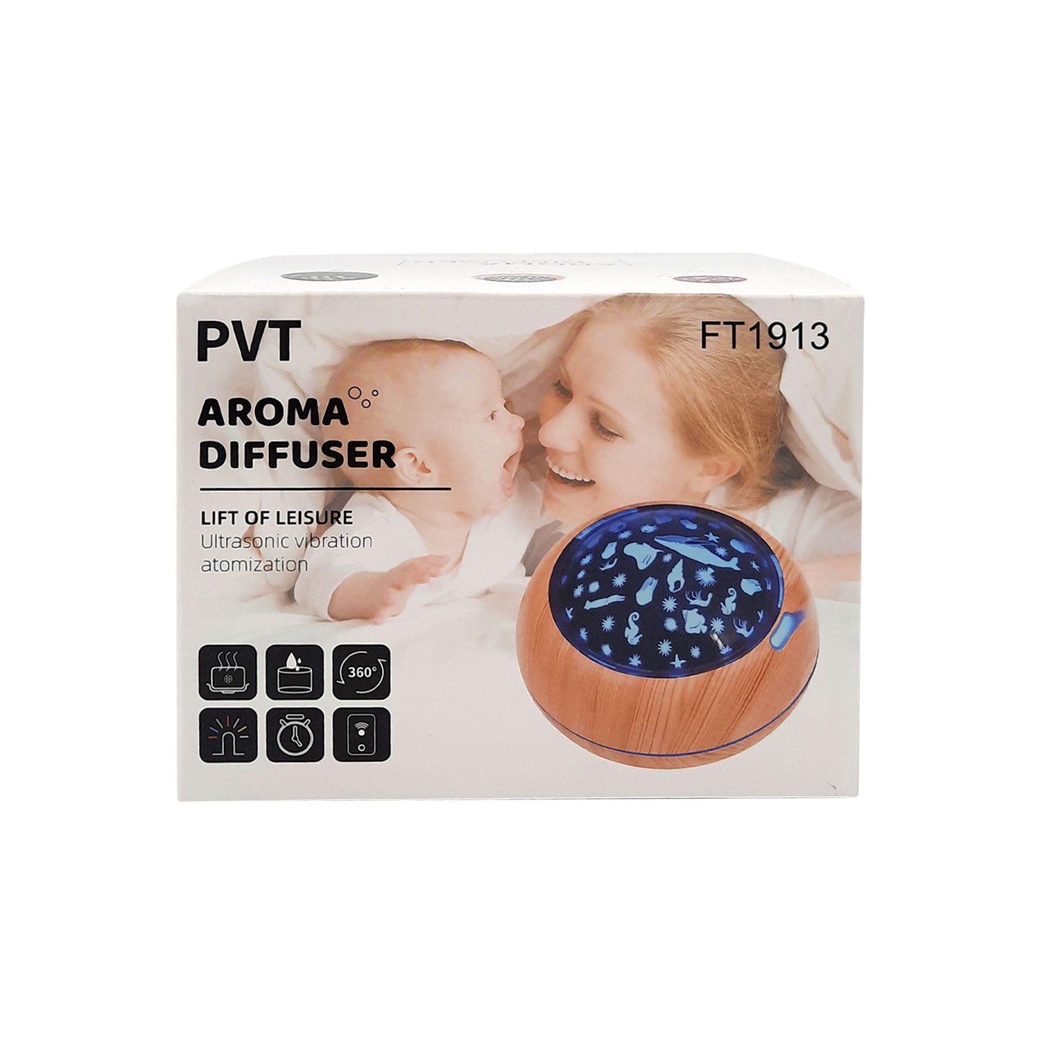 Difusor De Aromas Humidificador PVT 300 ML Apagado Automatico Luces LED-2