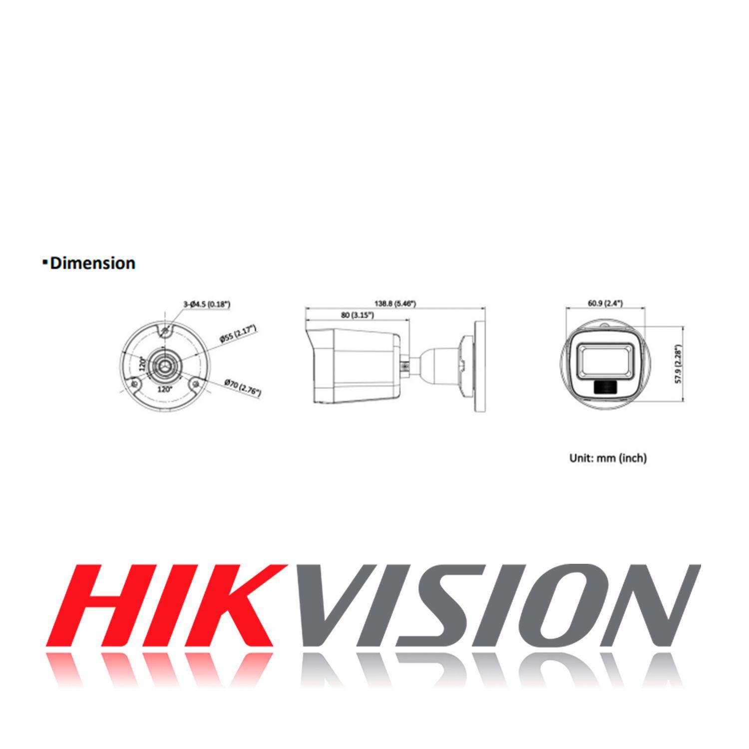 Camara de Seguridad Analoga Bala Hikvision Luz Inteligente-4