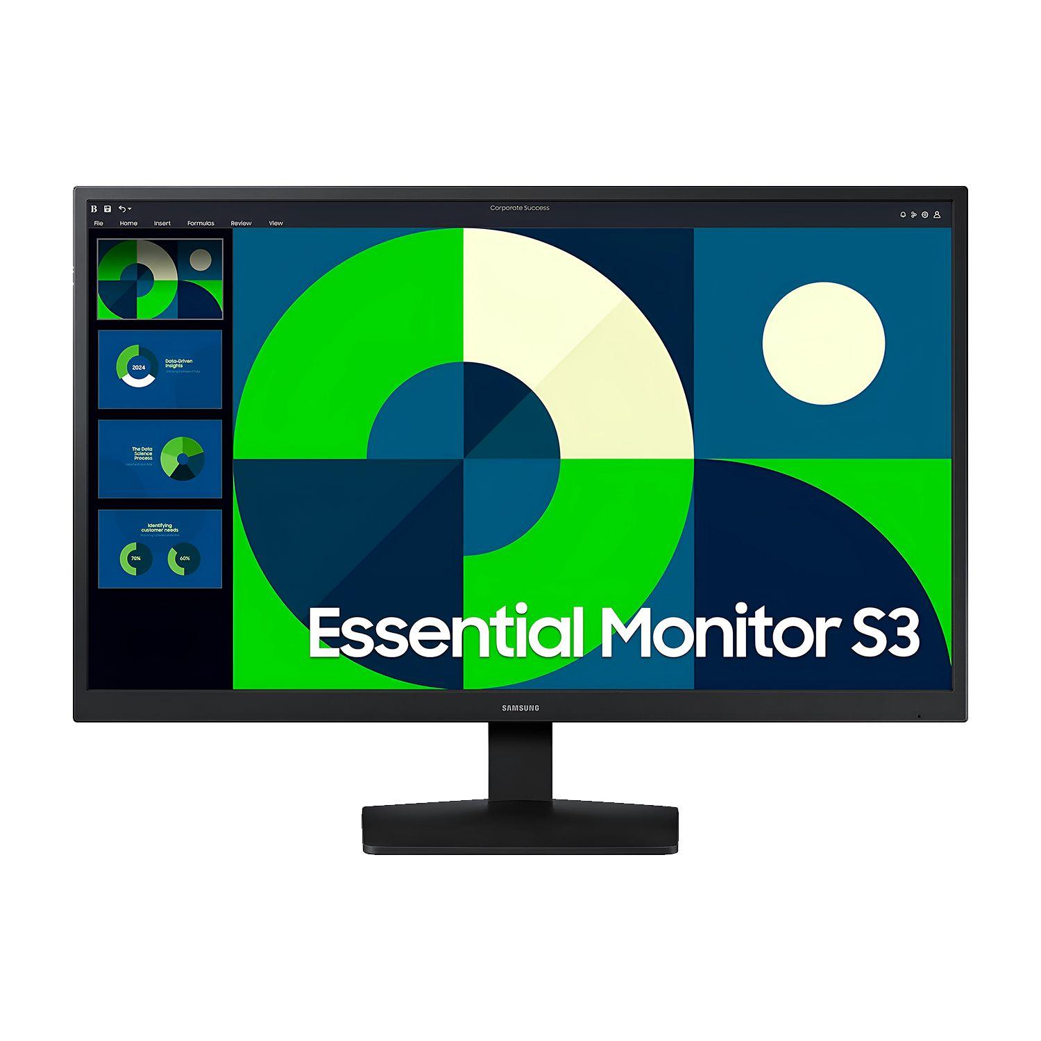 Monitor Samsung Essential S3 Plano 24in FHD 75Hz 5ms HDMI-2
