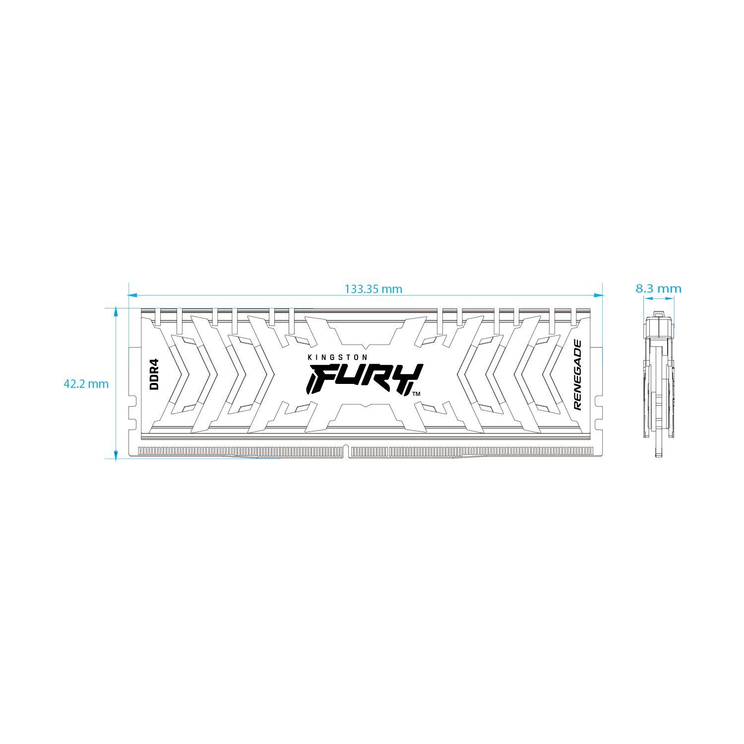 Memoria Ram PC DDR4 8GB 3200MHz Kingston FURY Renegade DIMM-2