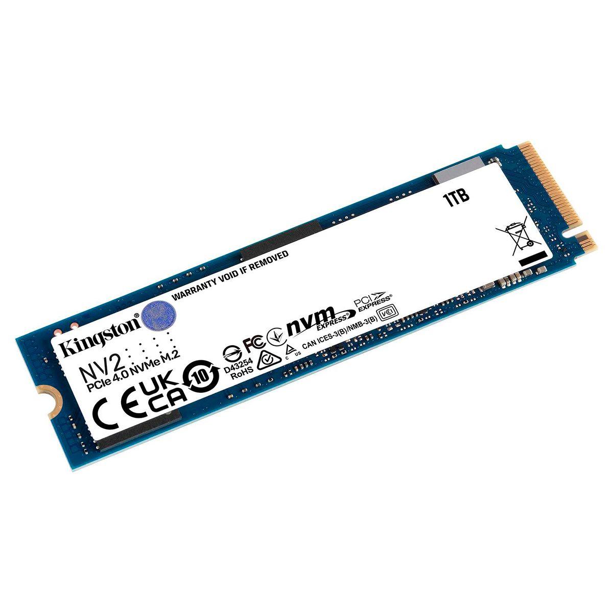 Disco Solido SSD Interno Kingston NV2 1TB M.2 PCIe 4.0 NVMe-2