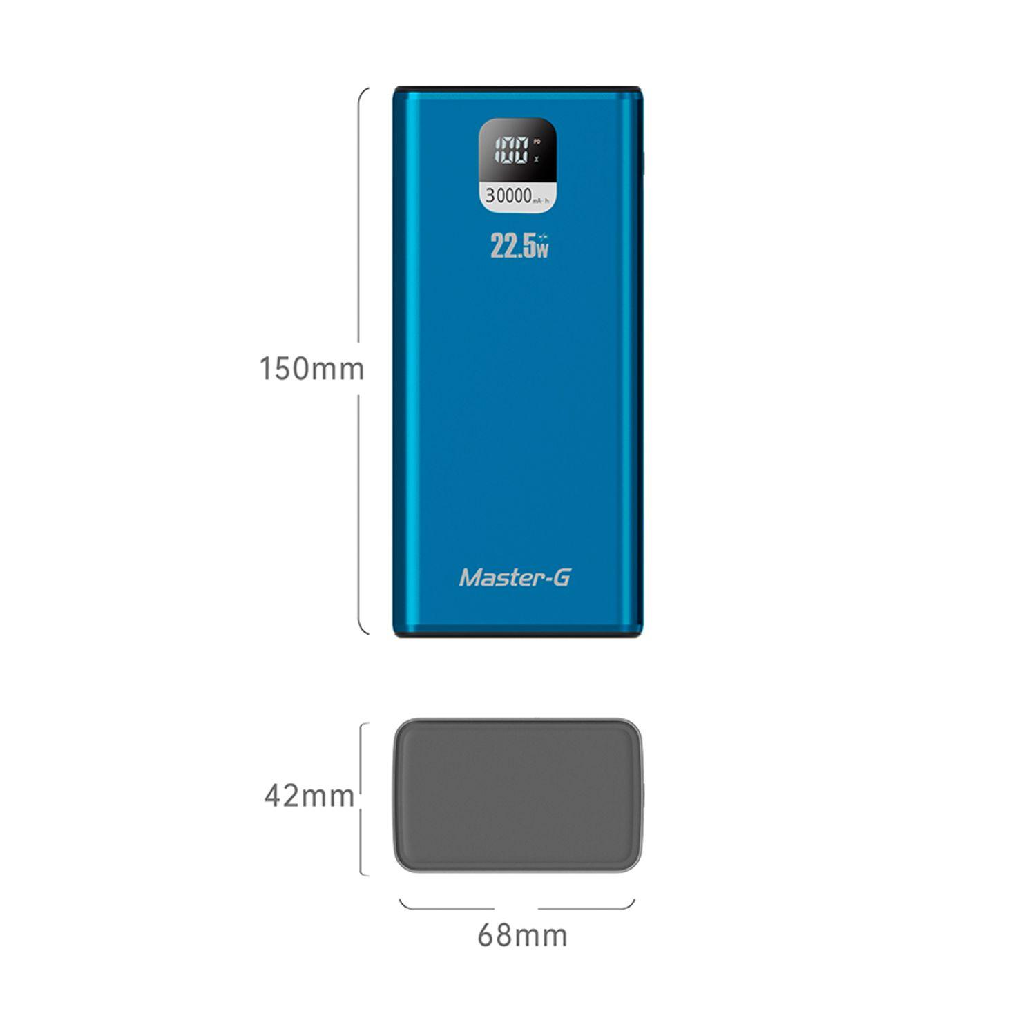 Cargador Portatil Bateria Power Bank Master-G 30000mAh 22.5w-8