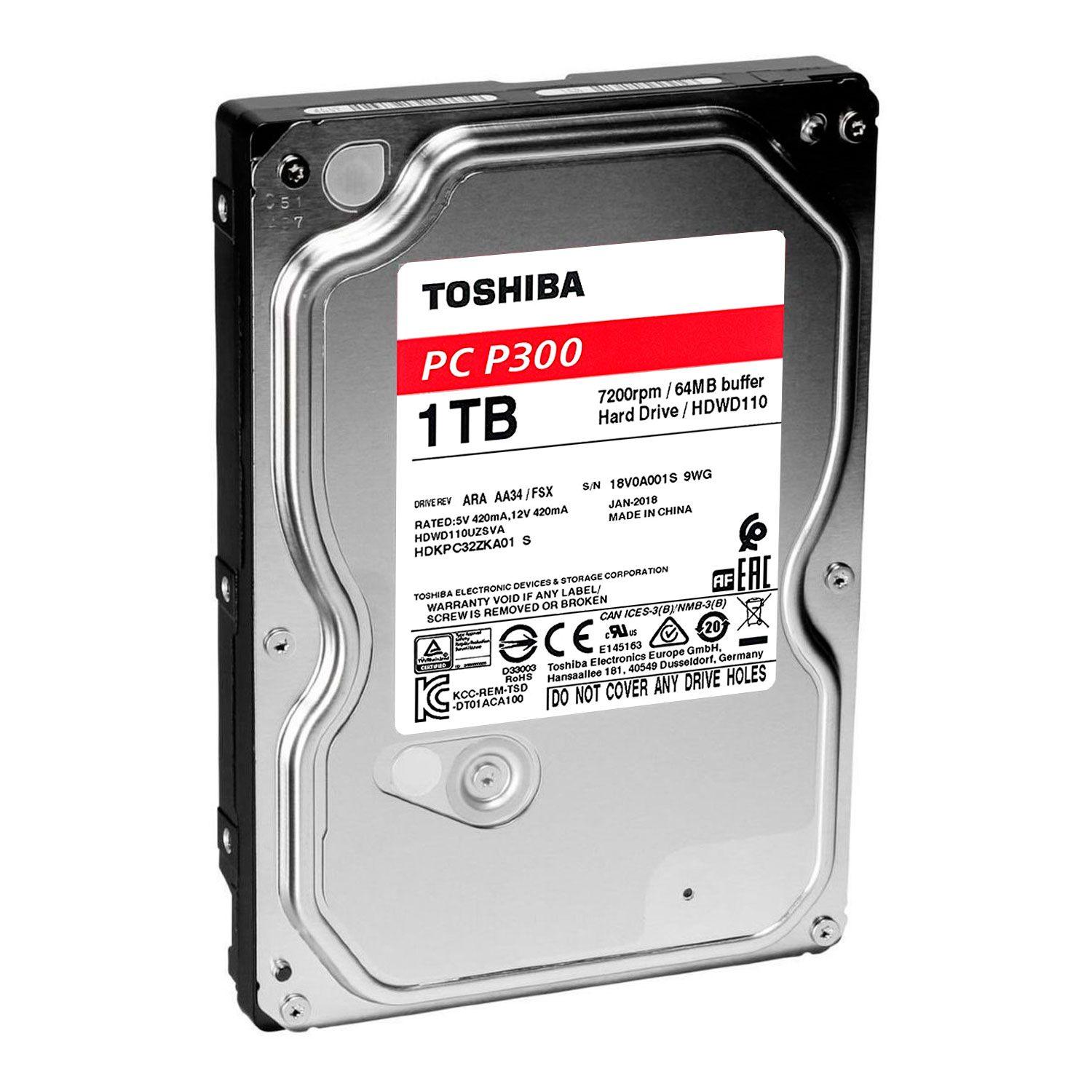 Disco Duro 1TB para PC Toshiba P300 3.5" 7200 RPM 64MB-1