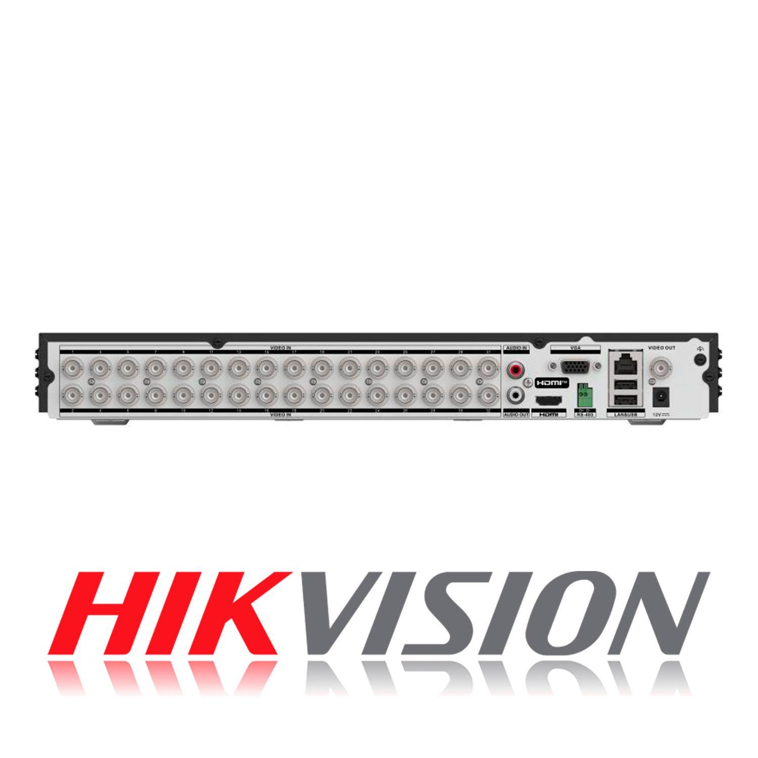 DVR 32 Canales Turbo HD Pro Pentahibrido Hikvision AcuSense-5