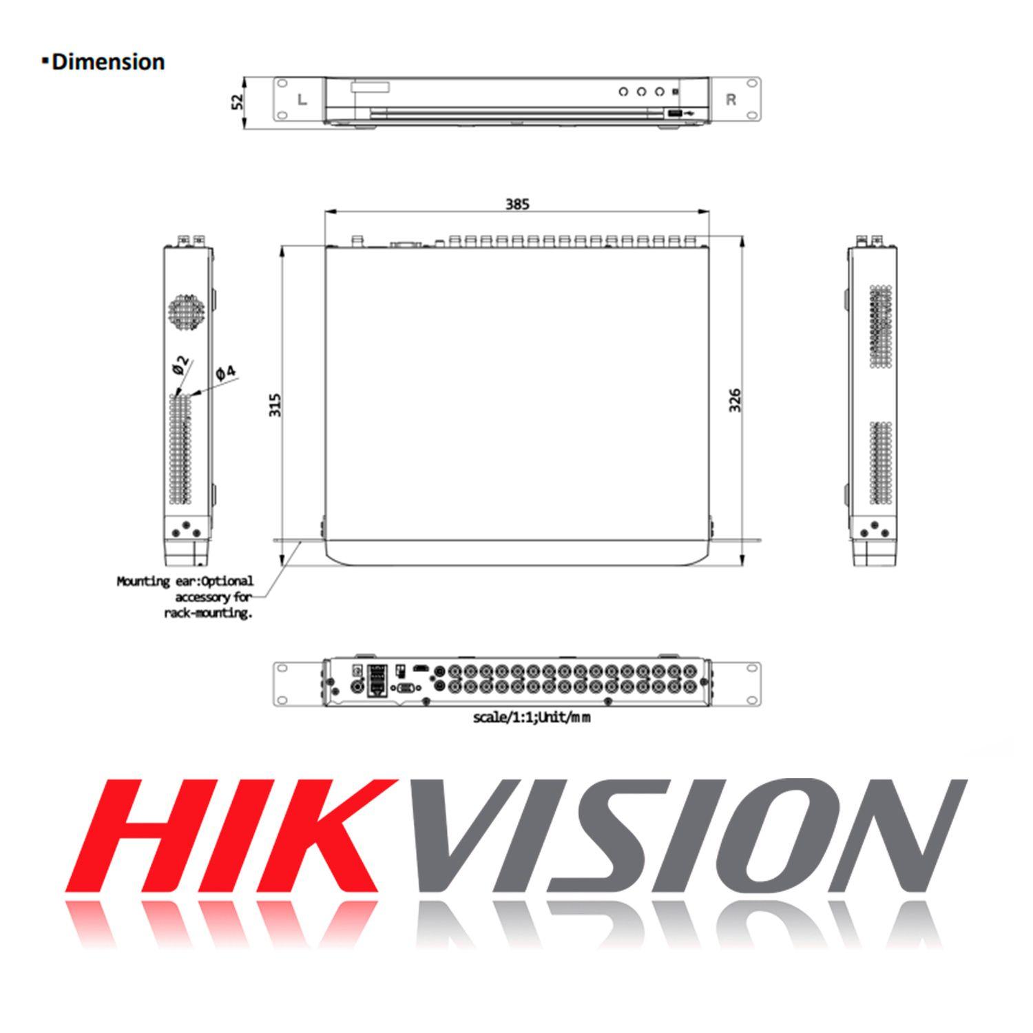 DVR 32 Canales Turbo HD Pro Pentahibrido Hikvision AcuSense-7