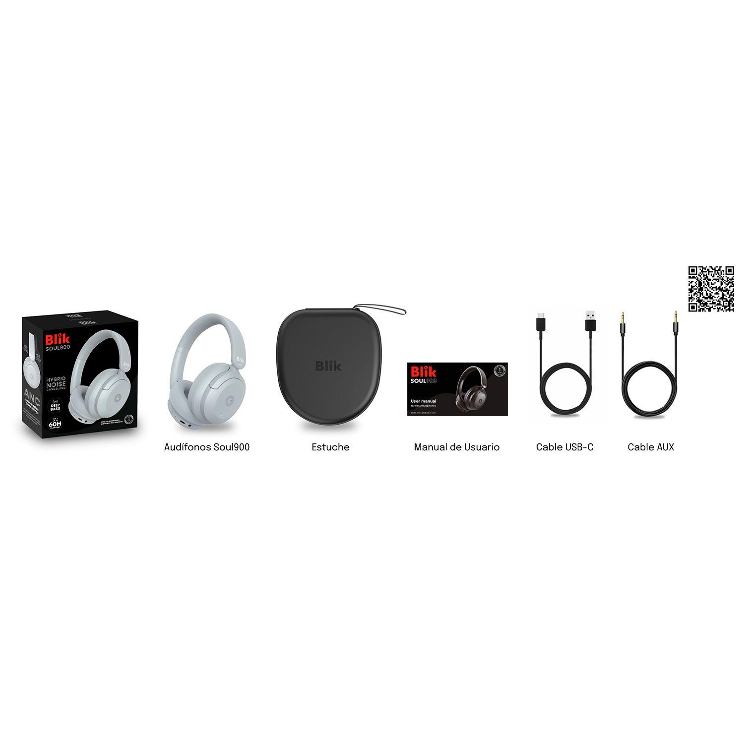Audifonos Over-ear Bluetooth Blik Soul900 TWS ANC Bt 5.4-5