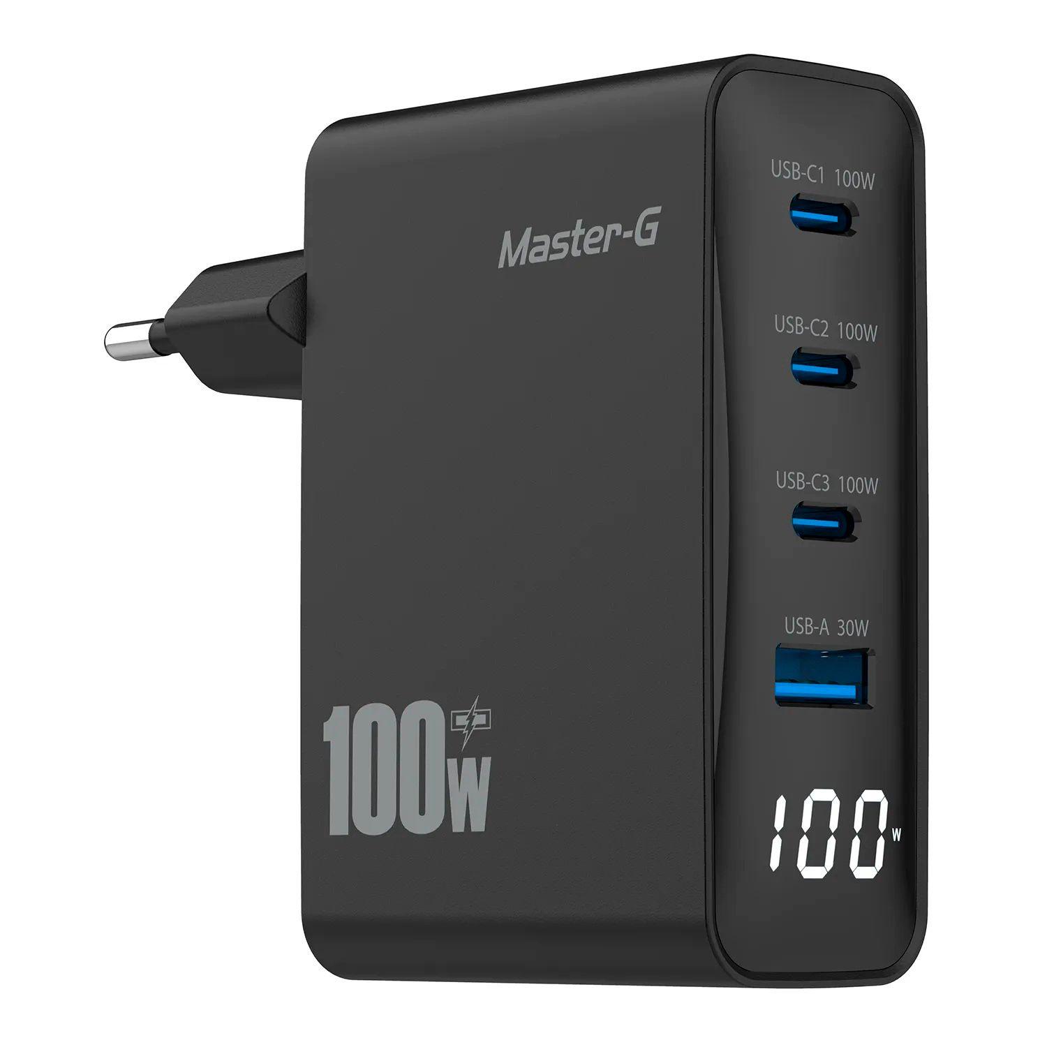 Cargador Master-G Carga Rapida 100w Multipuerto +Cable USB-C-1