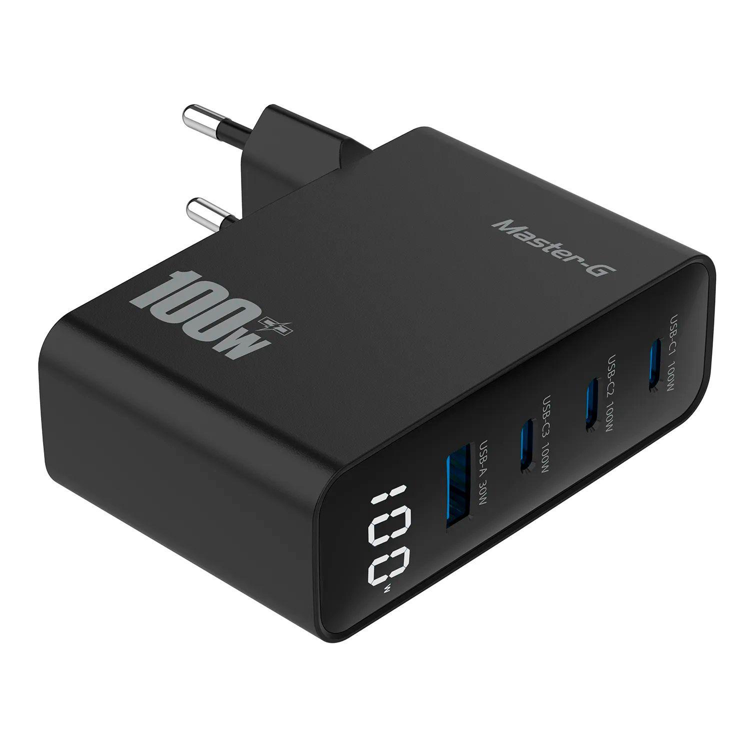 Cargador Master-G Carga Rapida 100w Multipuerto +Cable USB-C-5