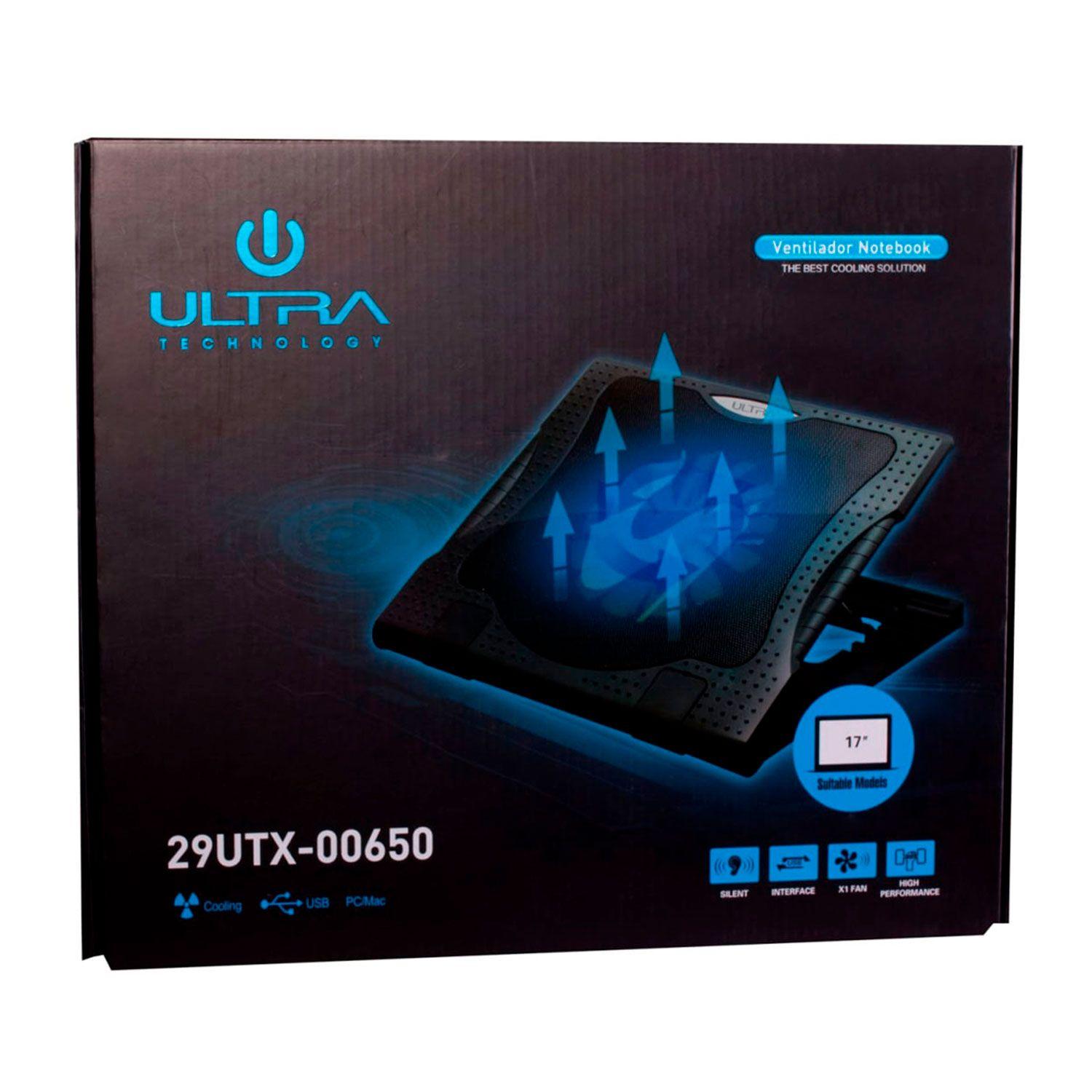Base Ventilador Notebook ULTRA 10" a 17" Metálica 29UTX00650-2