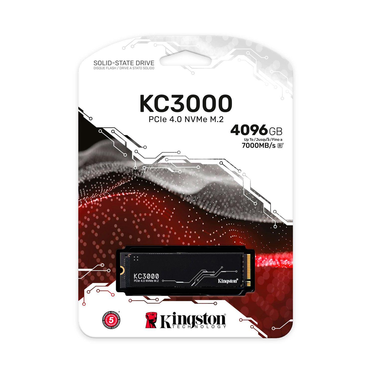 Disco Solido SSD M.2 Kingston KC3000 4096GB SKC3000D/4096G-2