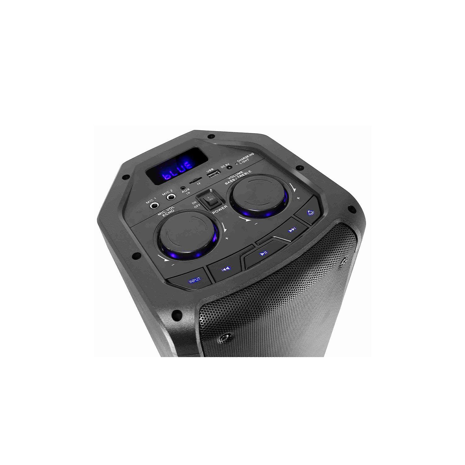 Parlante Karaoke 6,5" x2 Heat BT USB + regalos MGULTRAHEAT-1