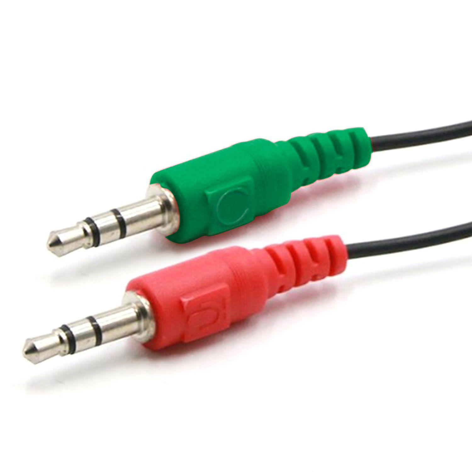 Cable Adaptador Audio Auxiliar 3.5mm Macho a 2 Hembra-2