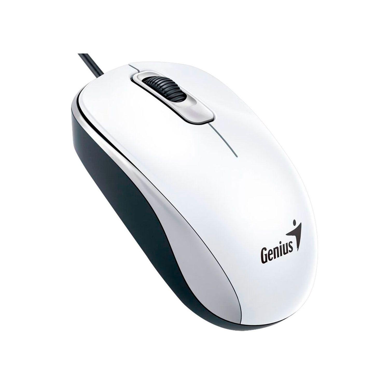 Mouse Genius Dx-110 Usb Óptico 3 Botones Ambidiestro Blanco-0