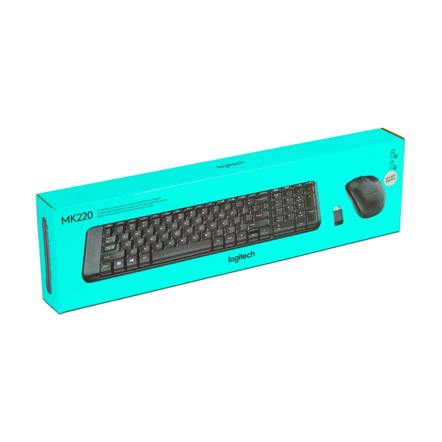 Kit Teclado y Mouse Inalambrico Logitech MK220 USB Español-9