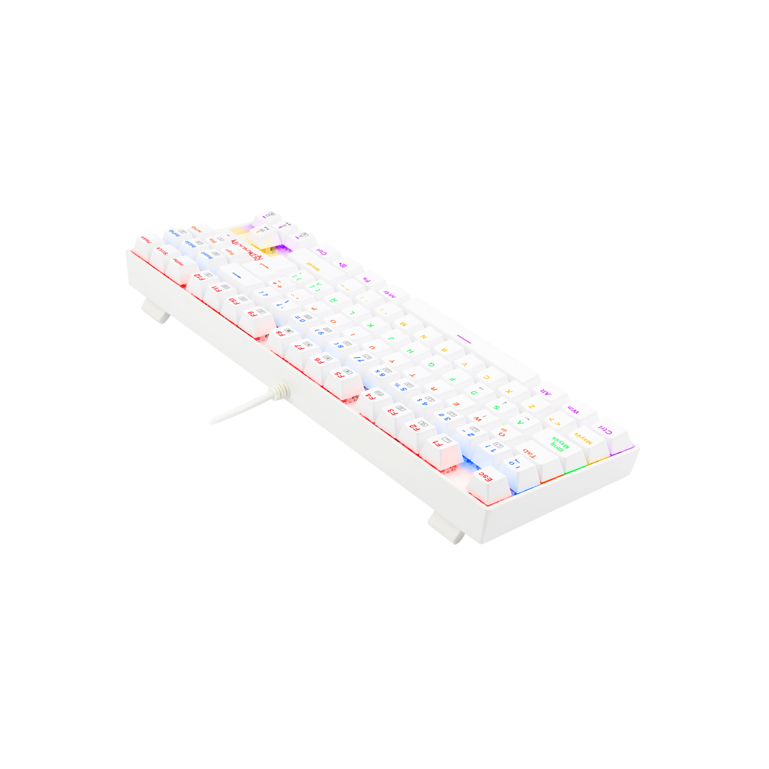 Teclado Gamer Redragon Kumara K552 Blanco Rainbow Tenkeyless-5