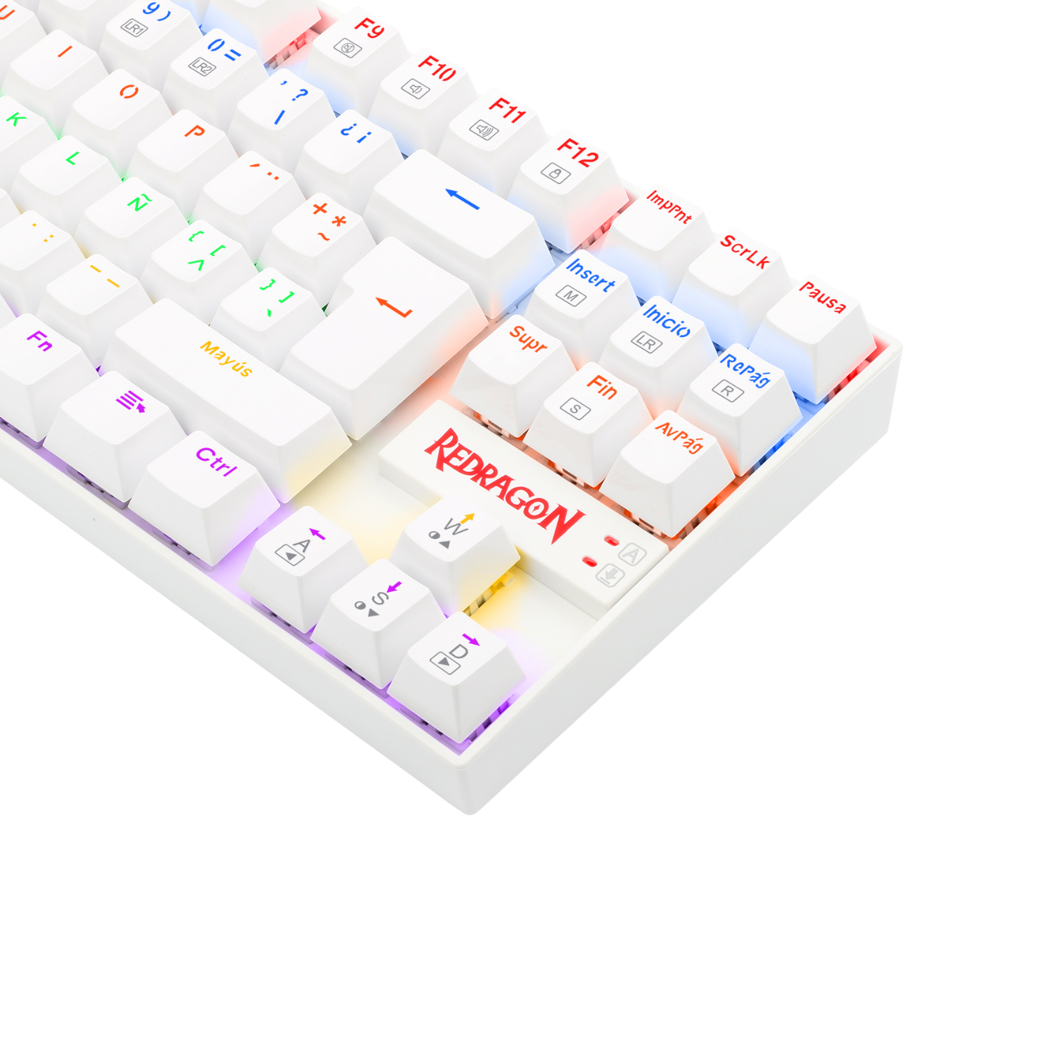 Teclado Gamer Redragon Kumara K552 Blanco Rainbow Tenkeyless-6