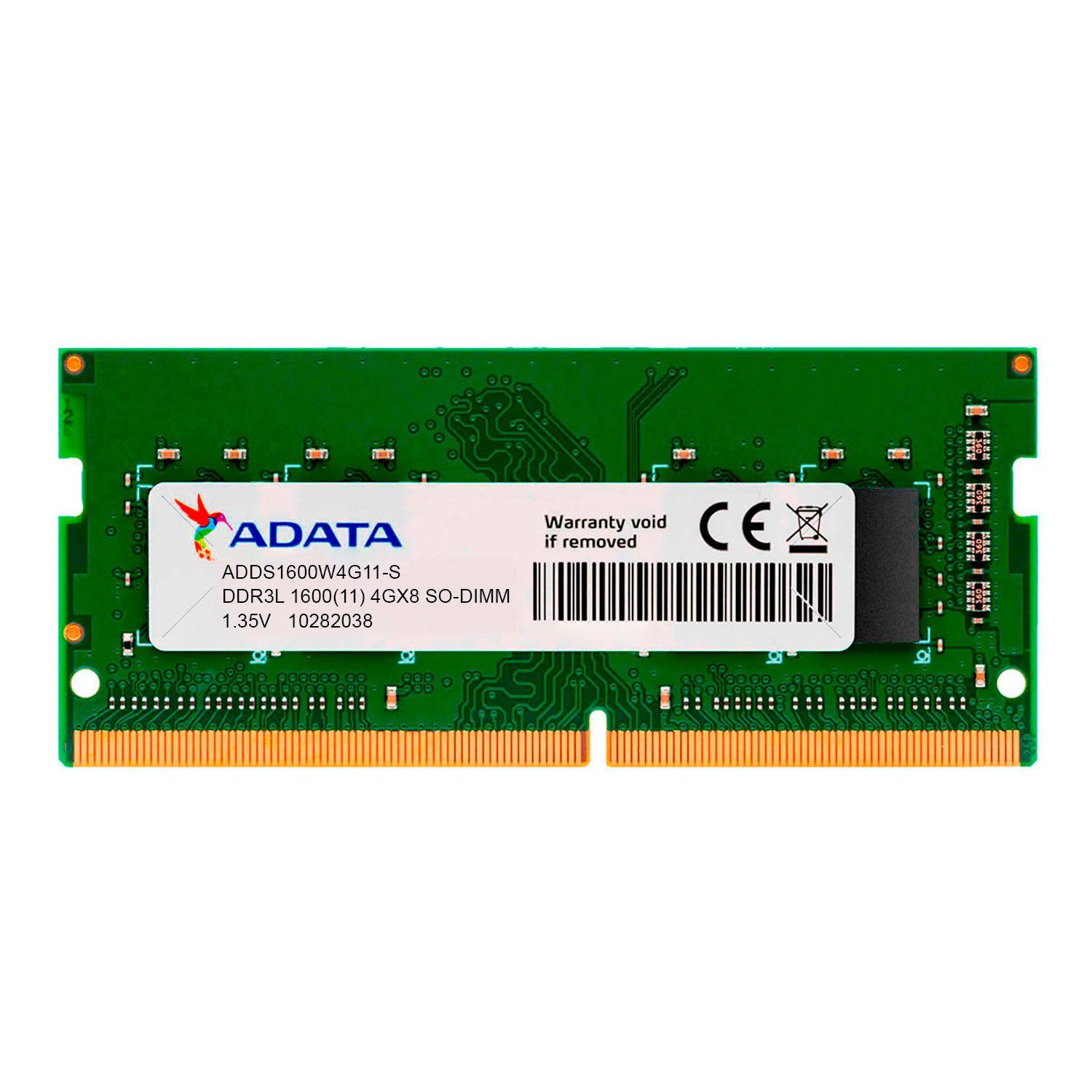 Memoria Ram Notebook DDR3L 4GB Adata SO-DIMM ADDS1600W4G11-S-0