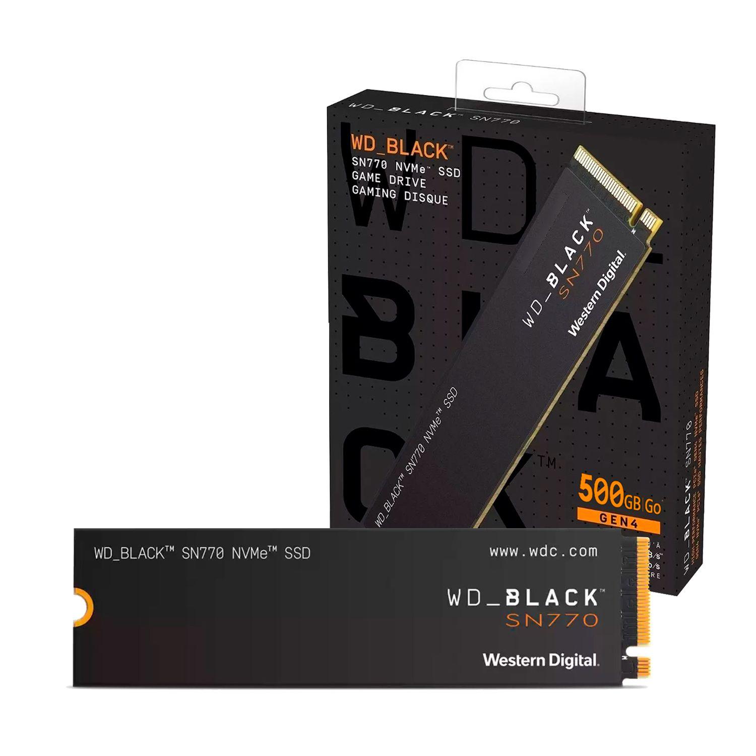 Disco Solido SSD interno WD Black SN770 500GB M.2 2280 PCIe4-0