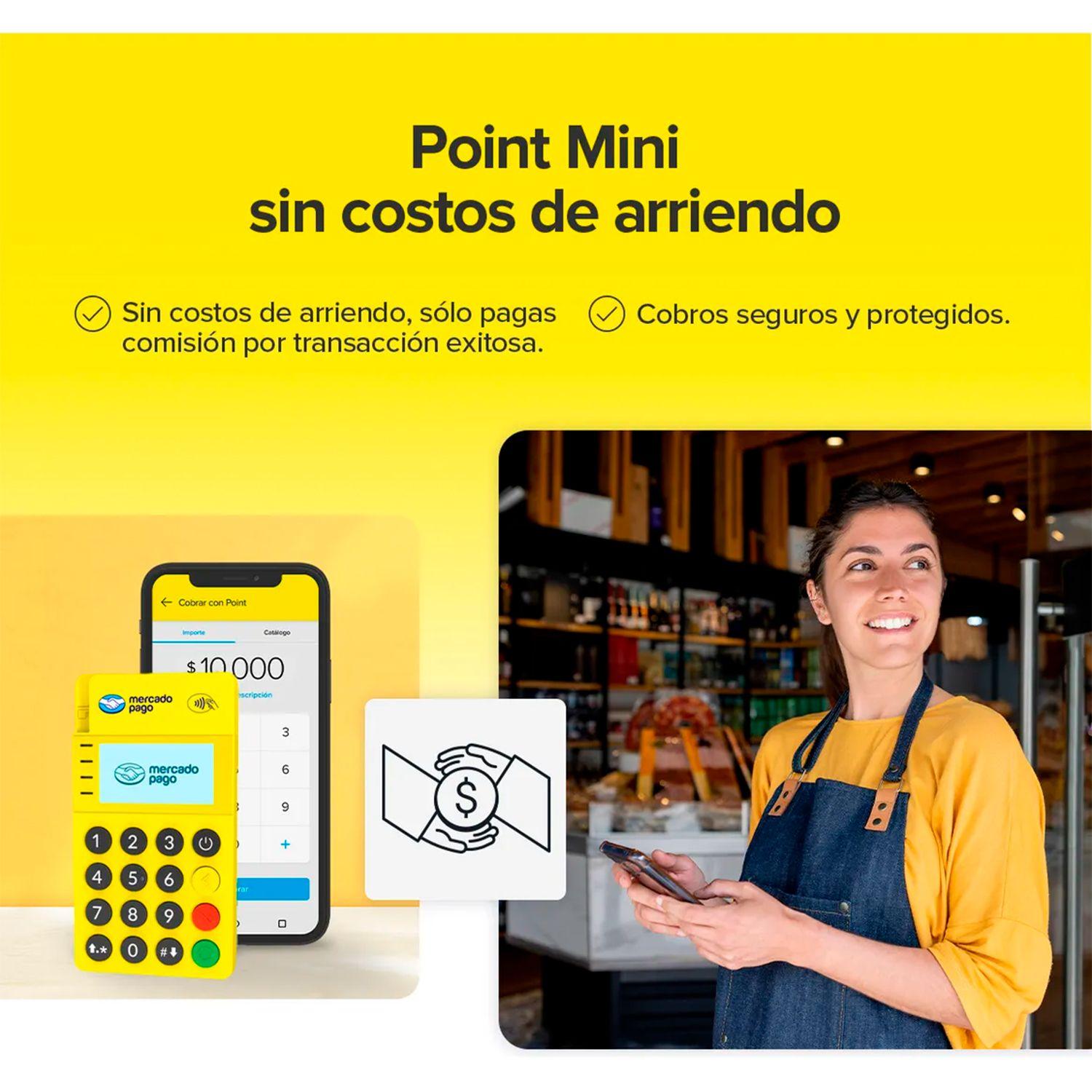 Point Mini Maquina MercadoPago C/Bluetooth + Kit Publicidad-3