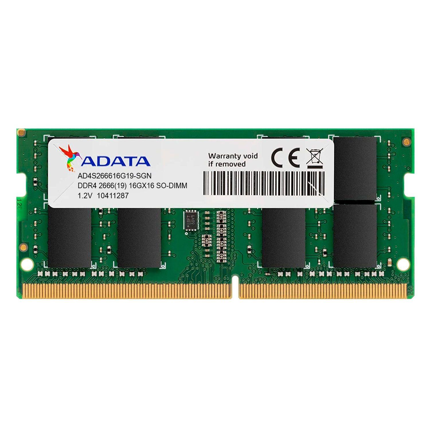 Memoria Ram Notebook DDR4 16GB Adata AD4S266616G19-SGN-0