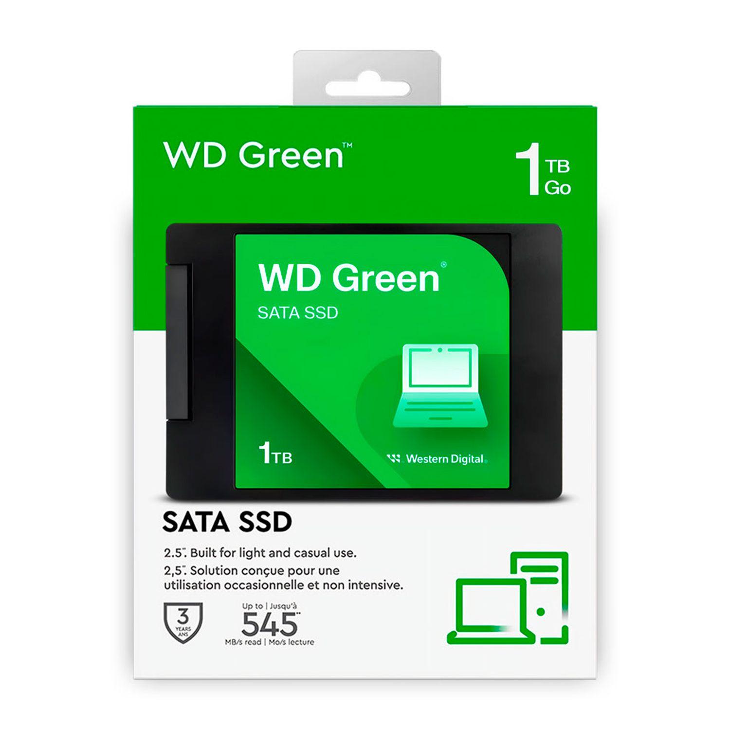 Disco Solido SSD Interno WD Green 1 TB SATA III 6Gb/s 2.5in-3