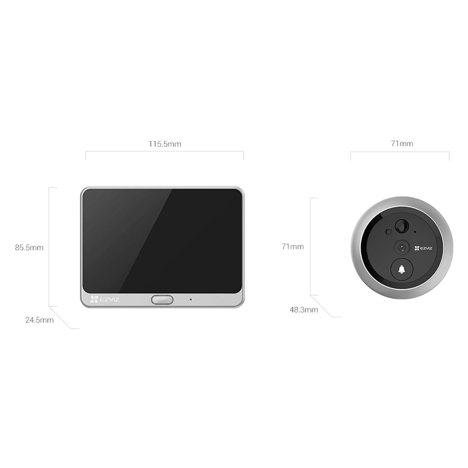 Control Acceso Smart Ezviz DP2C WiFi HD Bateria Recargable-2