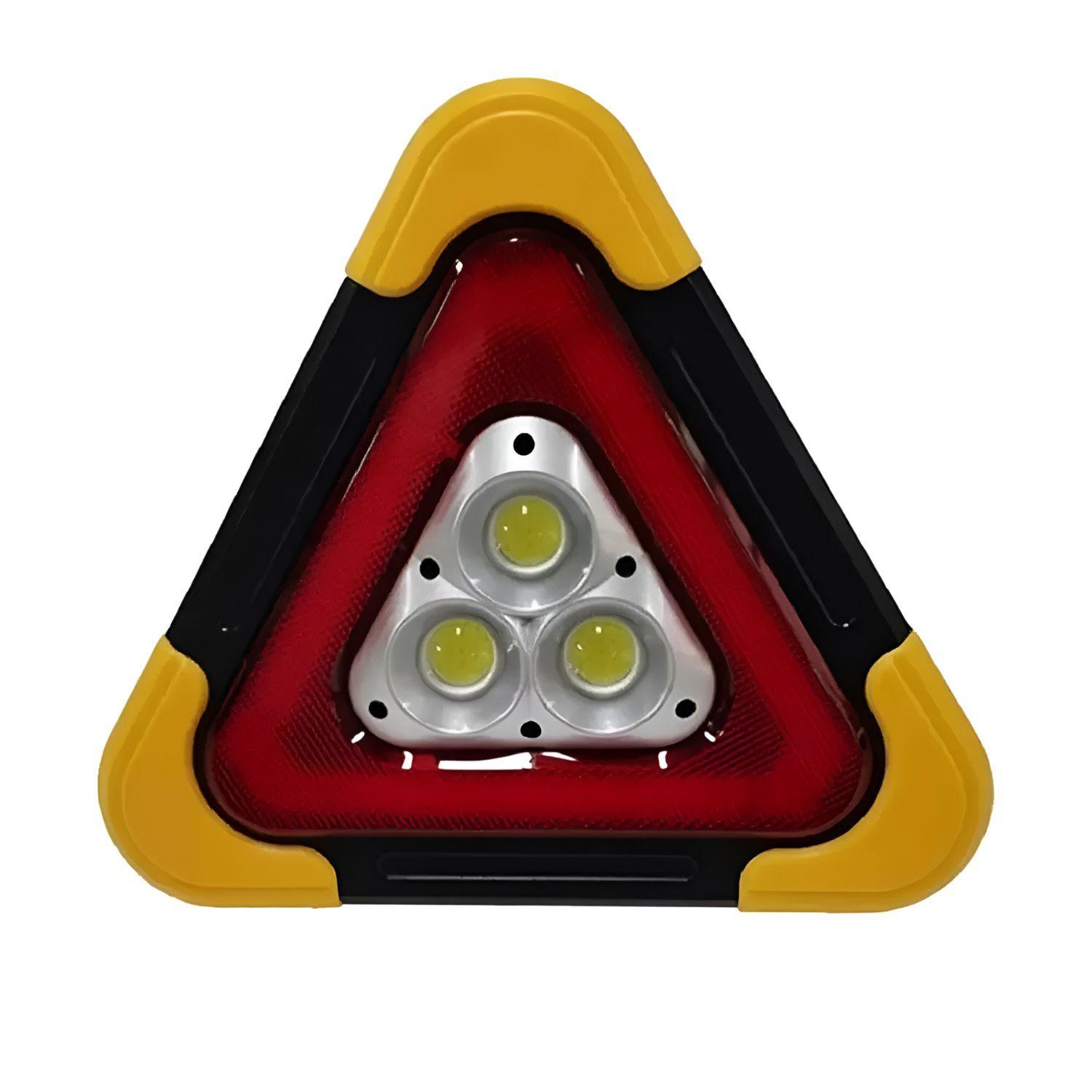 Luz Multifuncional Triangulo de Emergencia Blanca y Roja USB-2