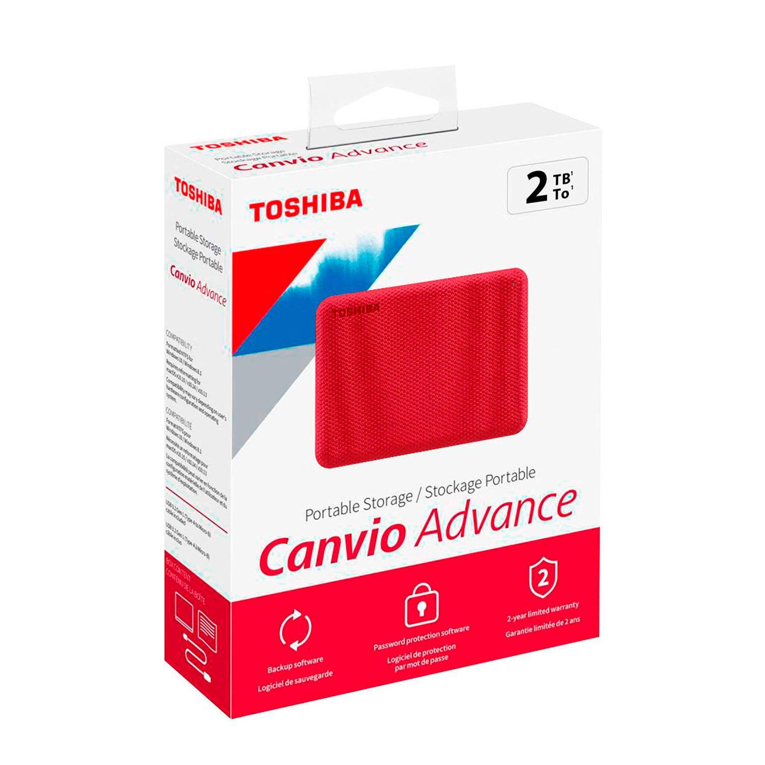 Disco Duro Externo Toshiba 2TB Canvio Advance HDTCA20XR3AA-3