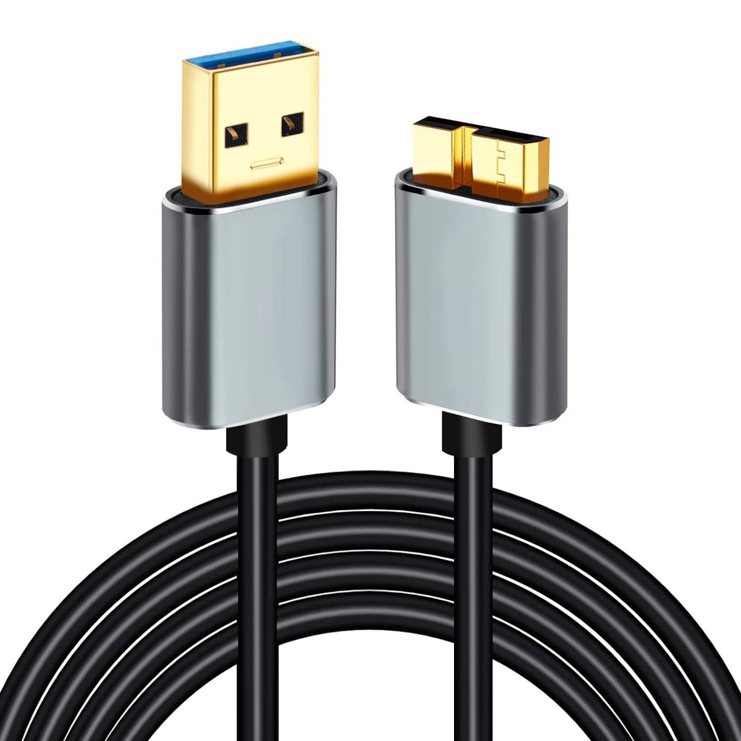 Cable USB A 3.0 a Micro B Para Disco HDD / SSD Externo 1m-0