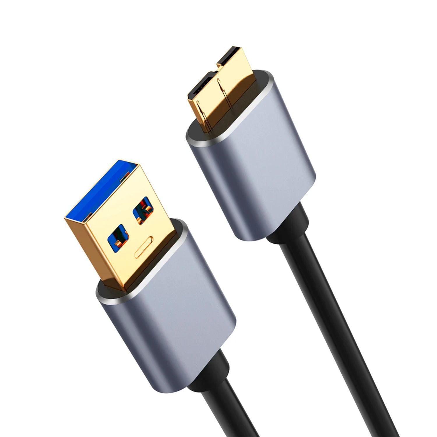 Cable USB A 3.0 a Micro B Para Disco HDD / SSD Externo 1m-1