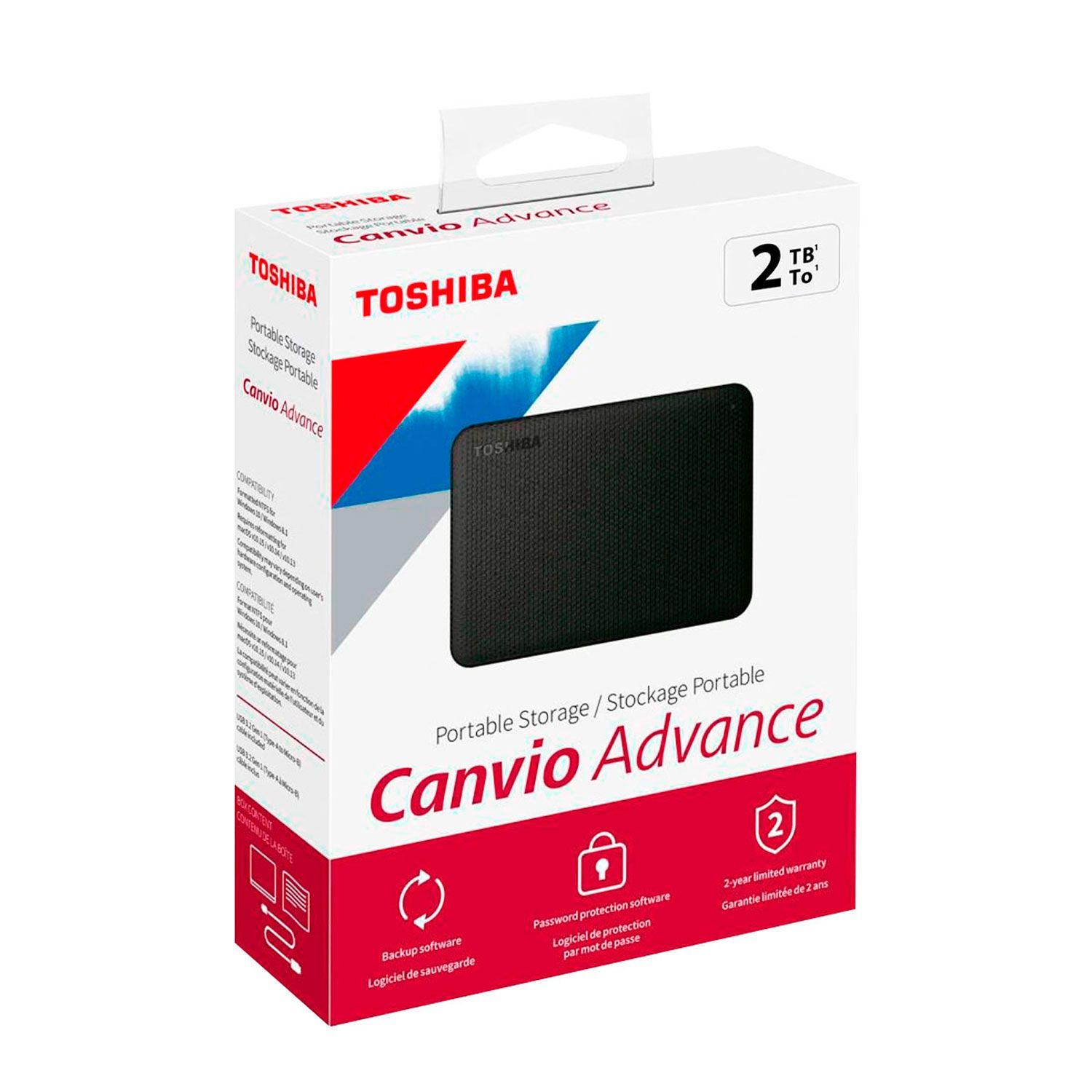 Disco Duro Externo Toshiba Canvio Advance 2TB HDTCA20XK3AA-3