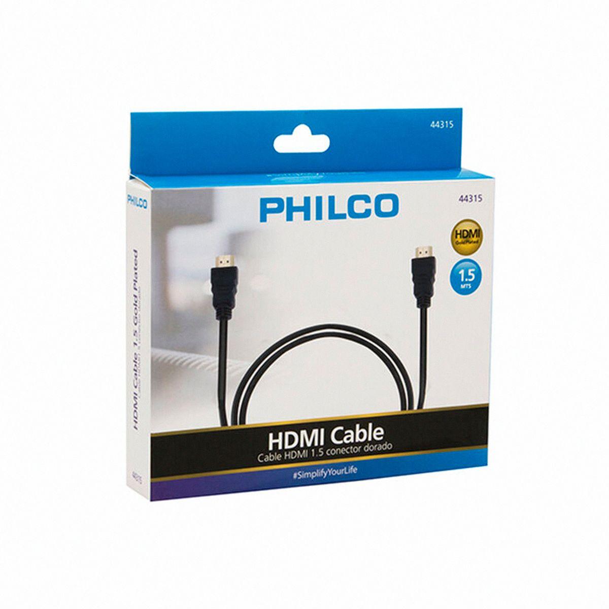 Cable HDMI Conector Dorado Philco 1.5m V1.4 [ 31HDM44315 ]-3