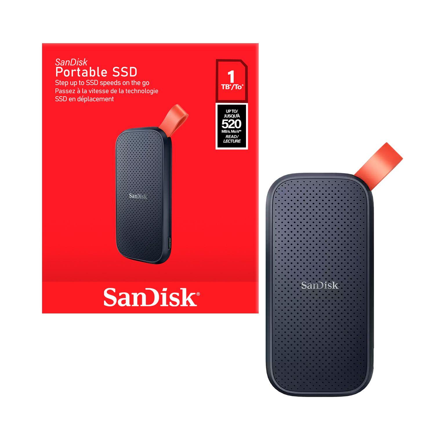 Disco Solido SSD Externo Portatil Sandisk 1TB USB-C 520MB/s-0